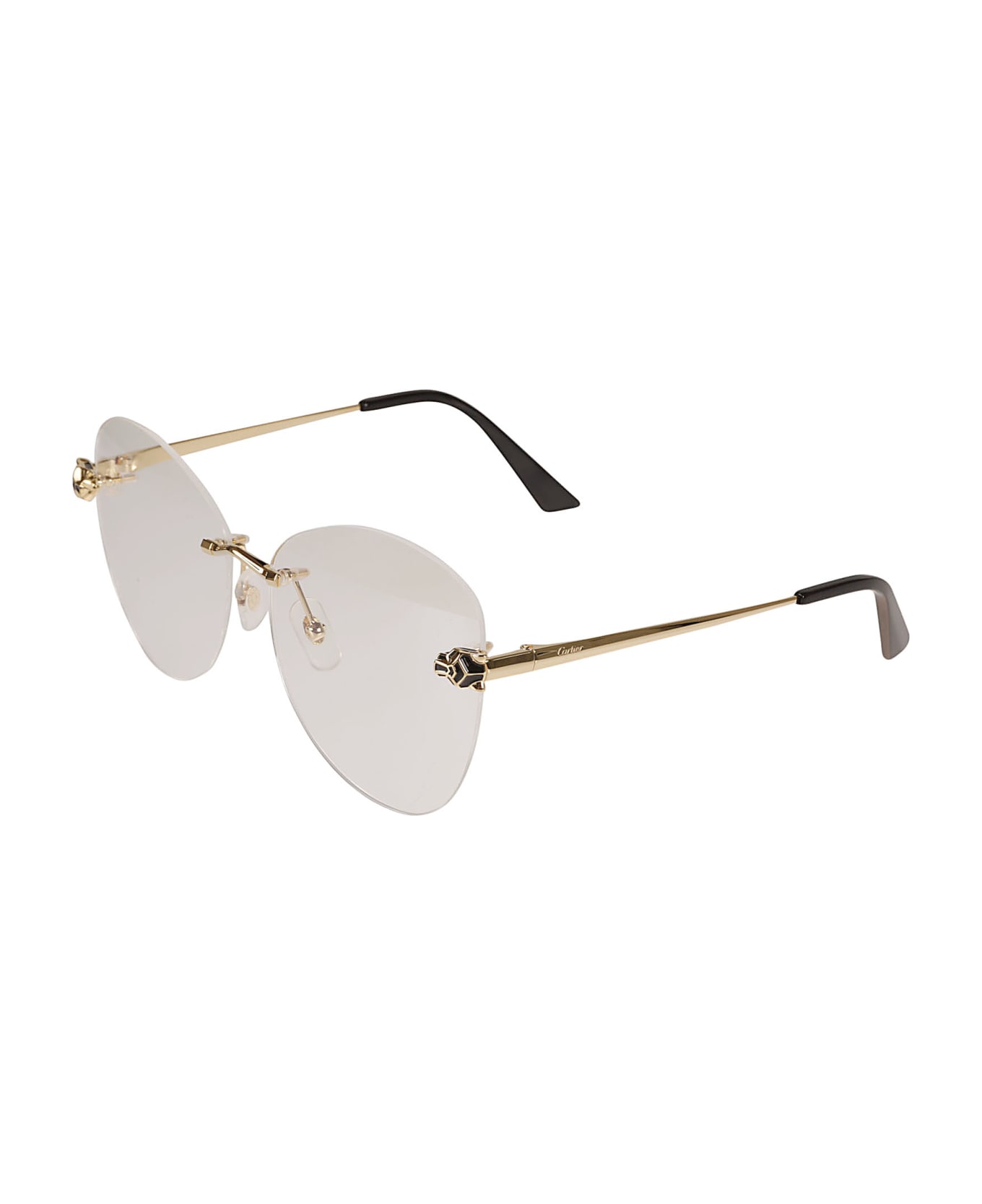 Cartier Eyewear Cat-eye Transparent Frame - Gold