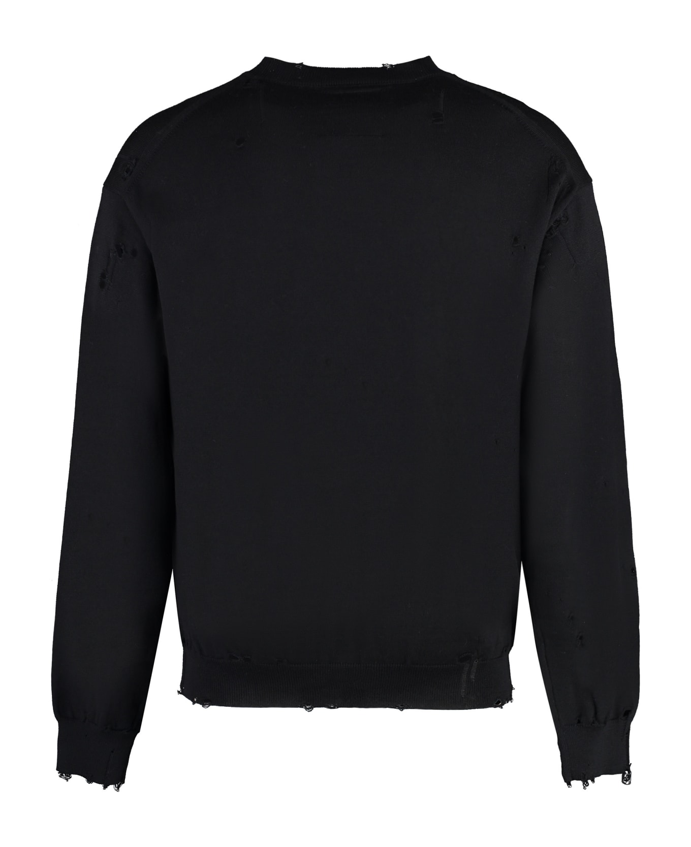 Mihara Yasuhiro Crew-neck Wool Sweater - black