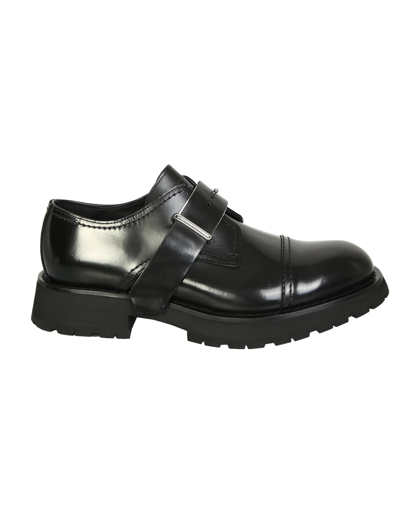 Alexander McQueen Monks Shoes With Buckle - Black