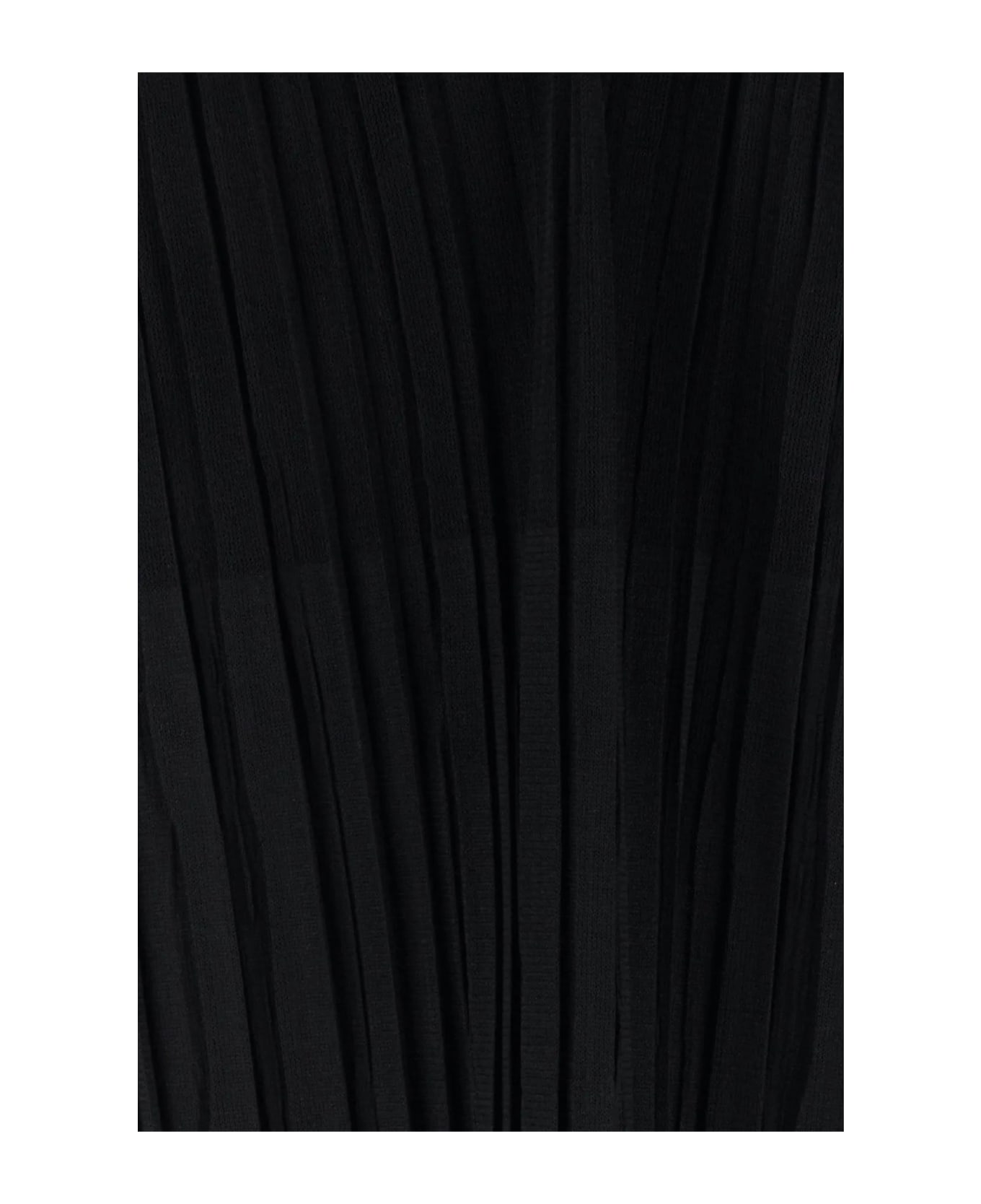 Jil Sander Black Silk Oversize Dress - Black