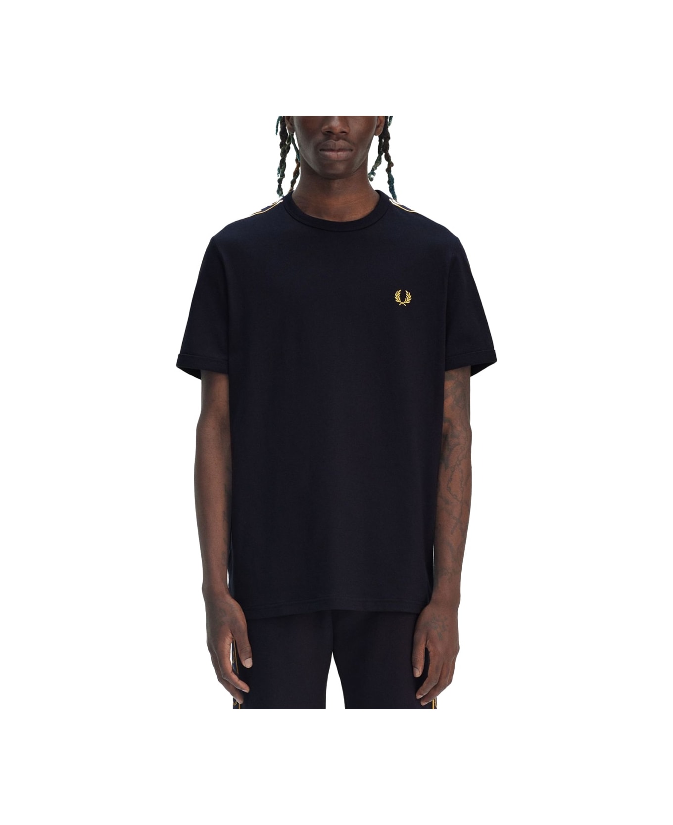 Fred Perry Ringer T-shirt With Contrast Webbing - BLUE