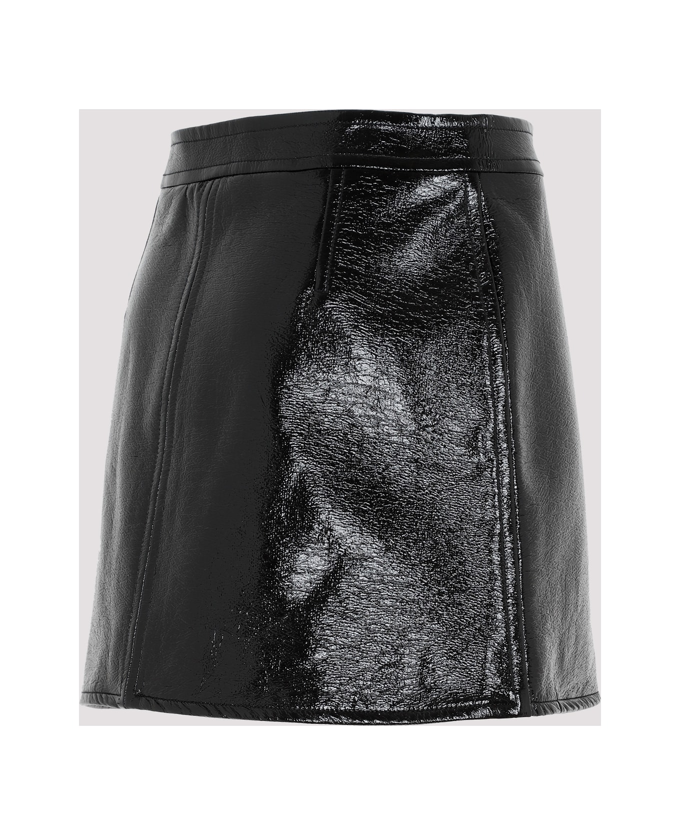 Courrèges Vinyl Mini Skirt - Black