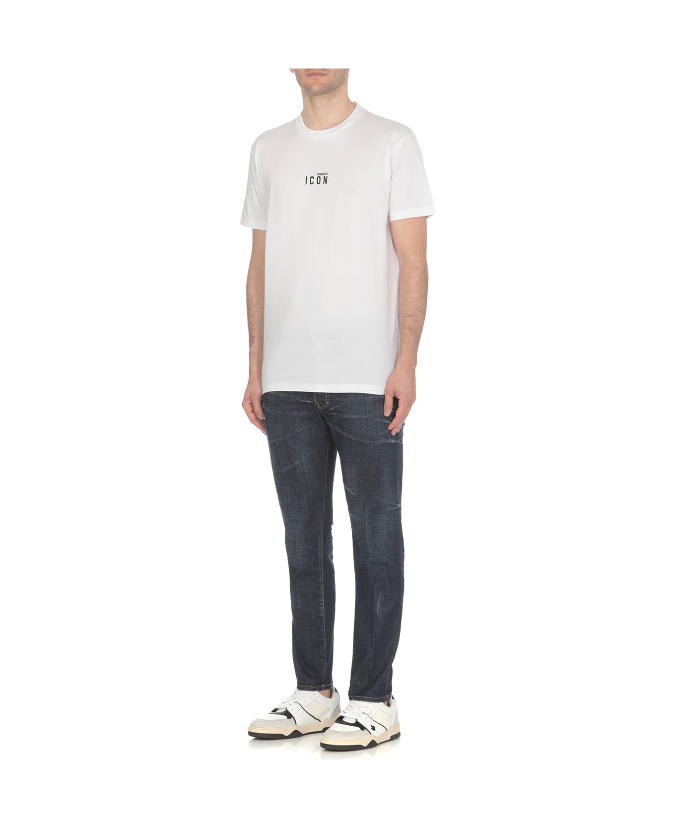 Dsquared2 White Cotton T-shirt - 989 シャツ
