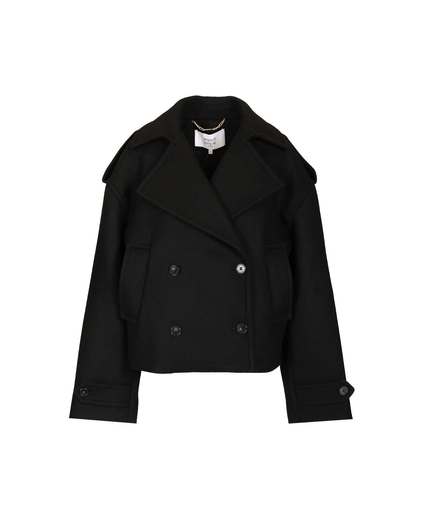 Maison Kitsuné Short Coat - BLACK