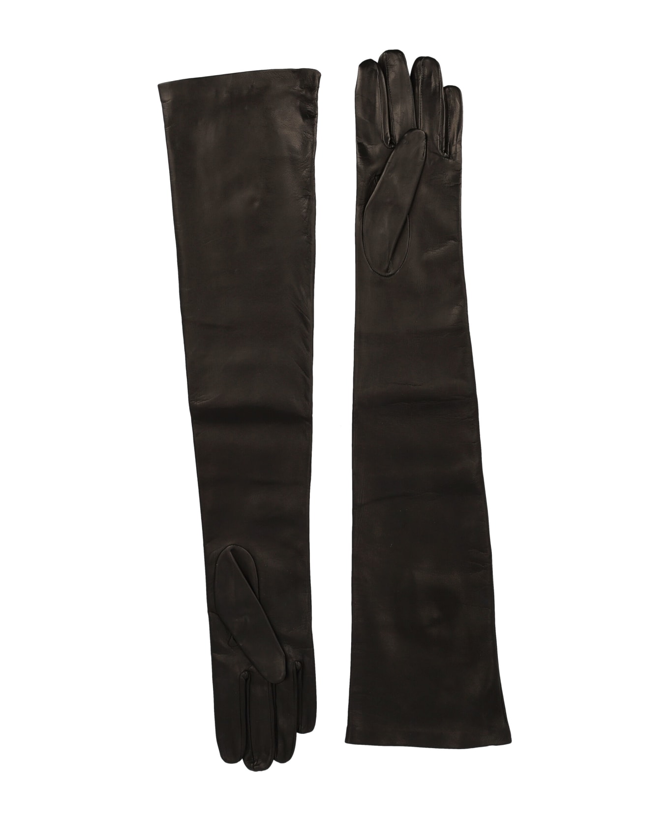 Jil Sander Nappa Long Gloves - BLACK