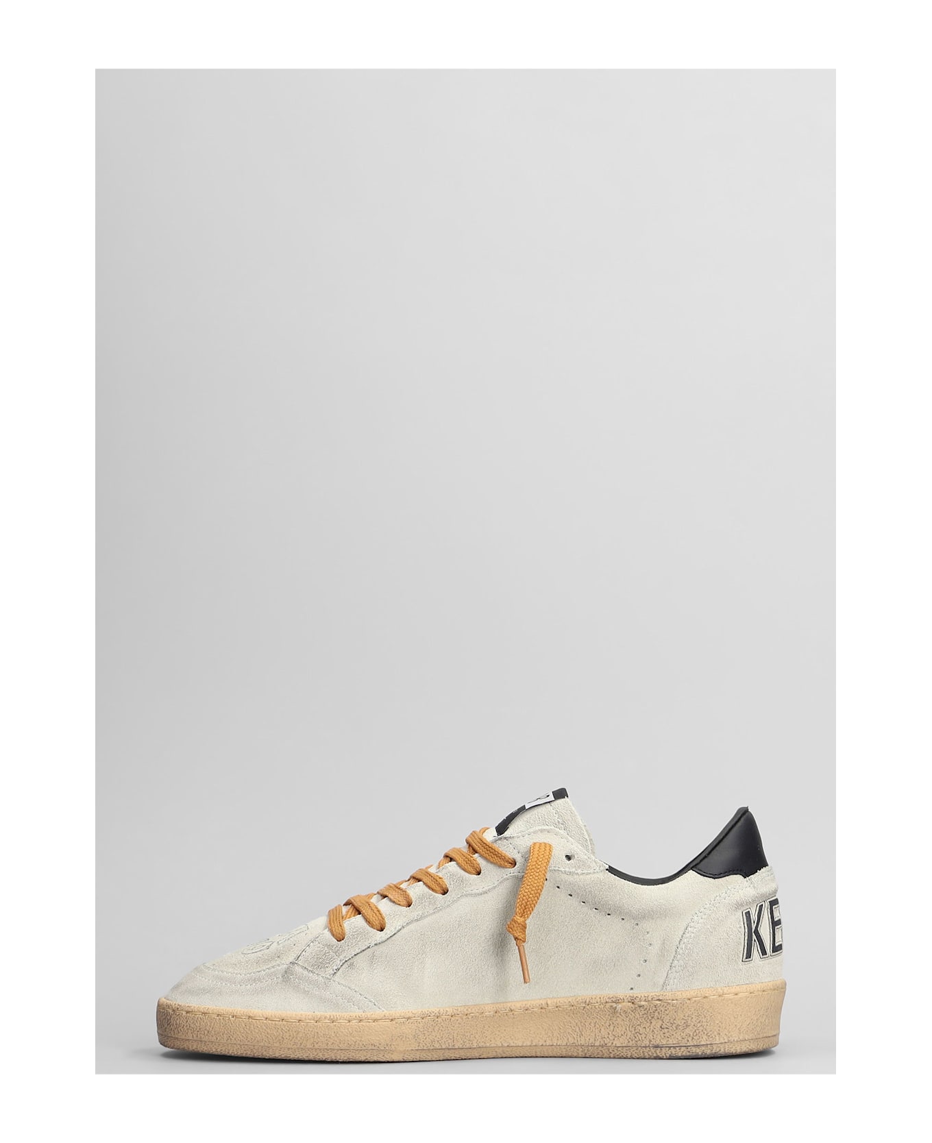 Golden Goose Ball Star Sneakers In Grey Suede - grey