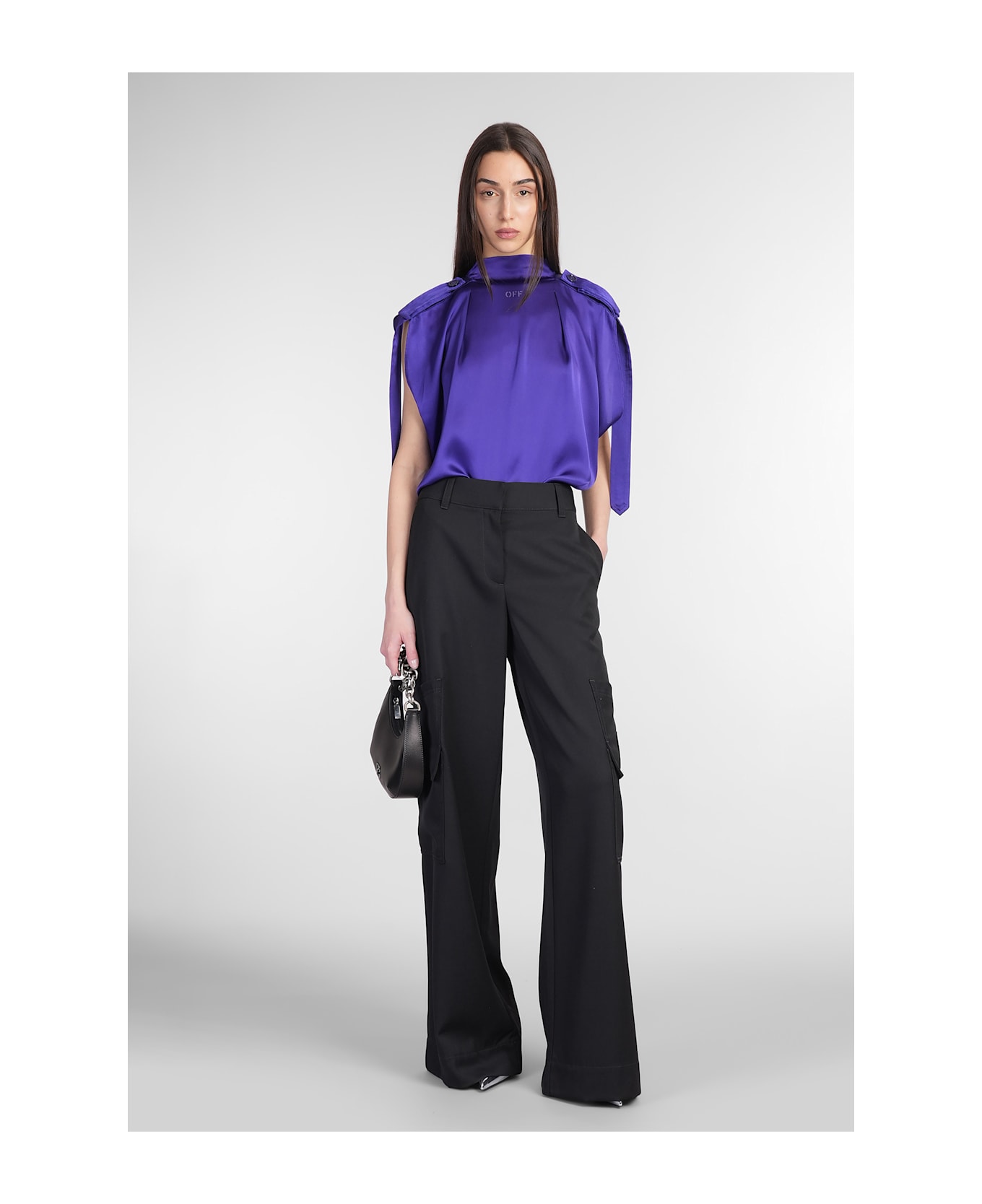 Off-White Topwear In Viola Acetate - Viola