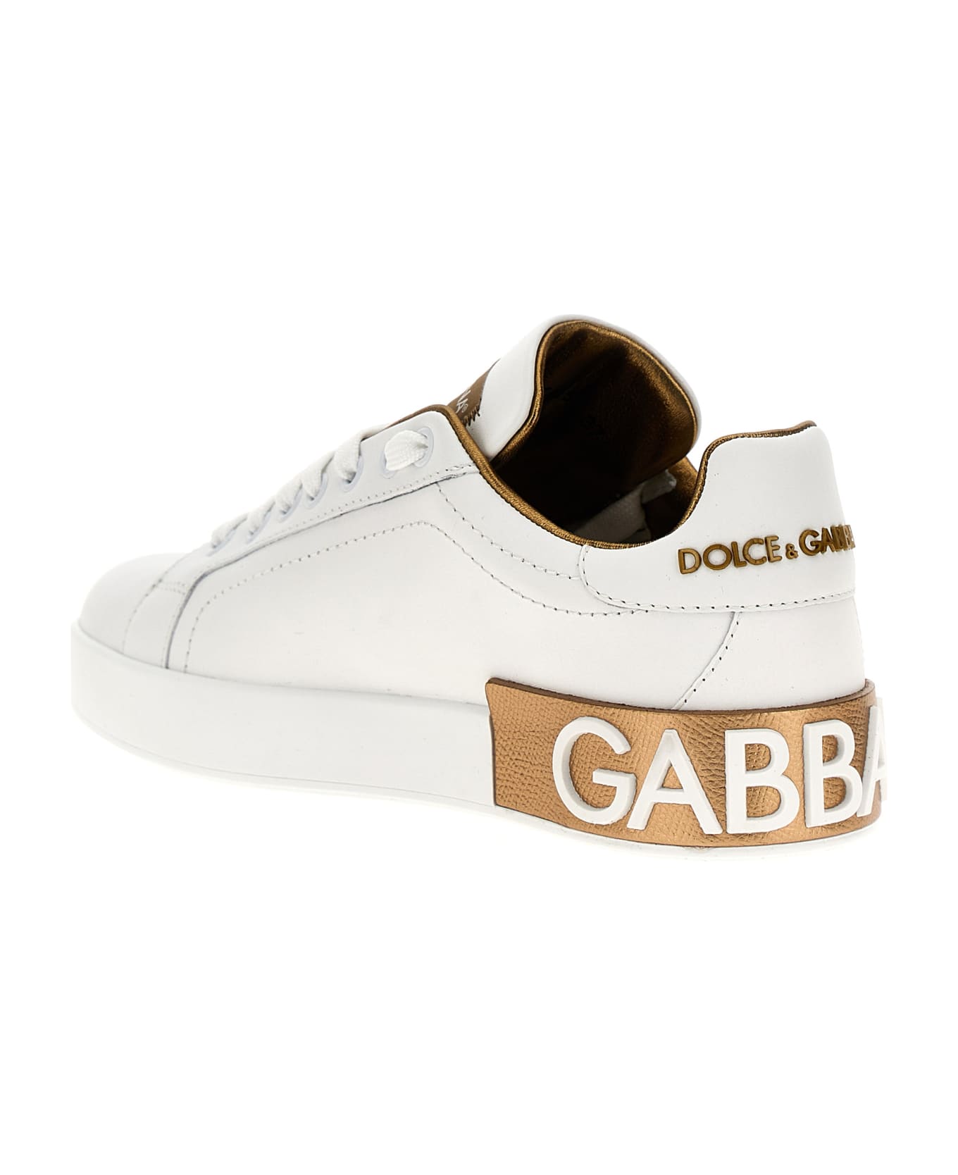 Dolce & Gabbana 'portofino' Sneakers - POWDER GOLD
