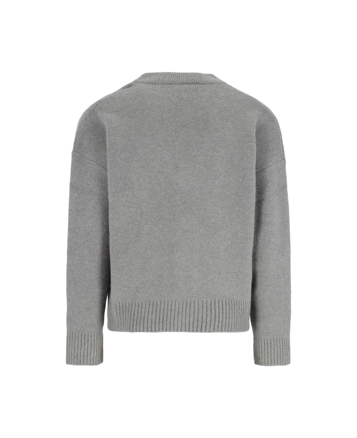 Ami Alexandre Mattiussi Logo Cardigan - GREY