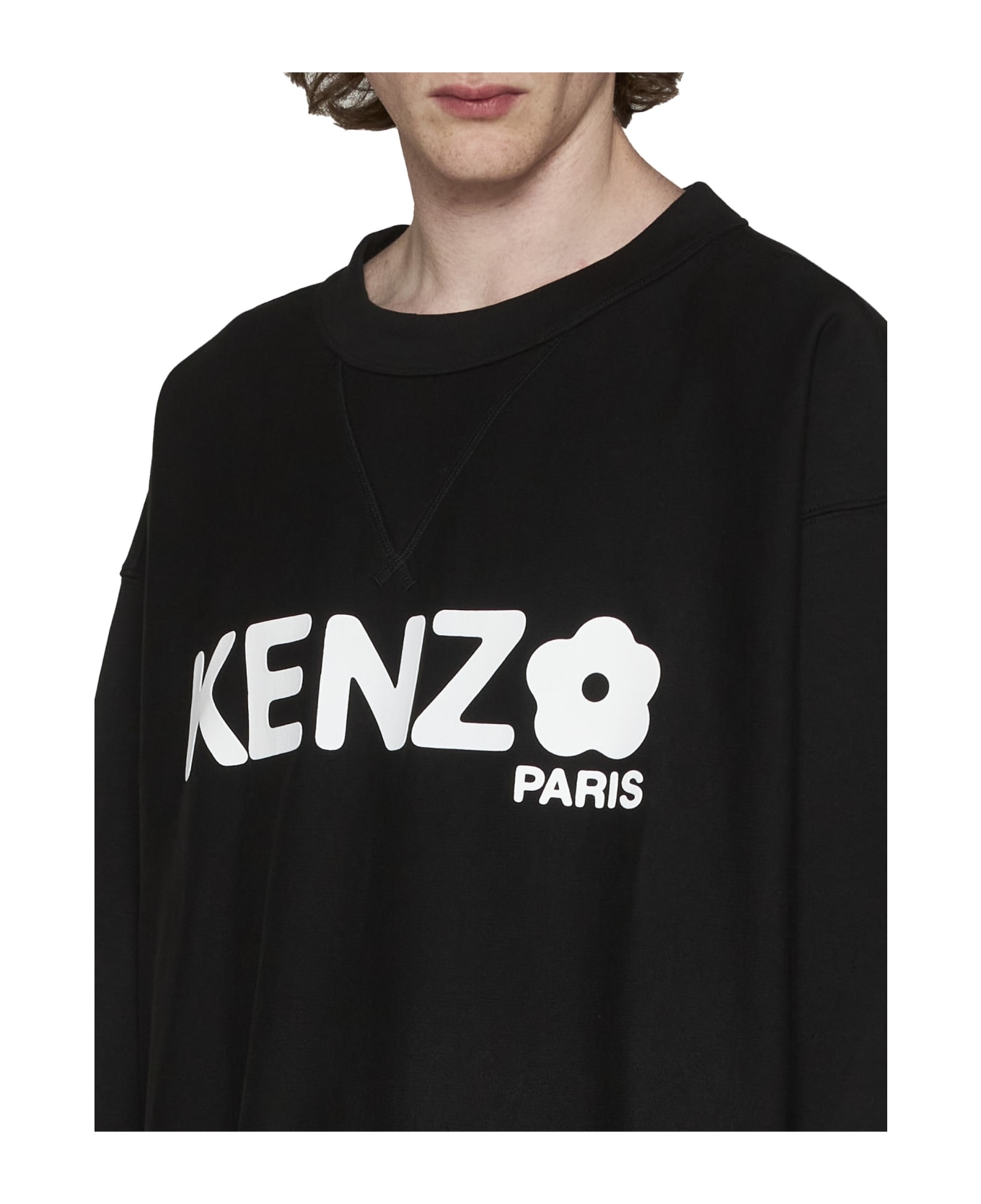 Kenzo Cotton Crew-neck Sweatshirt - Black