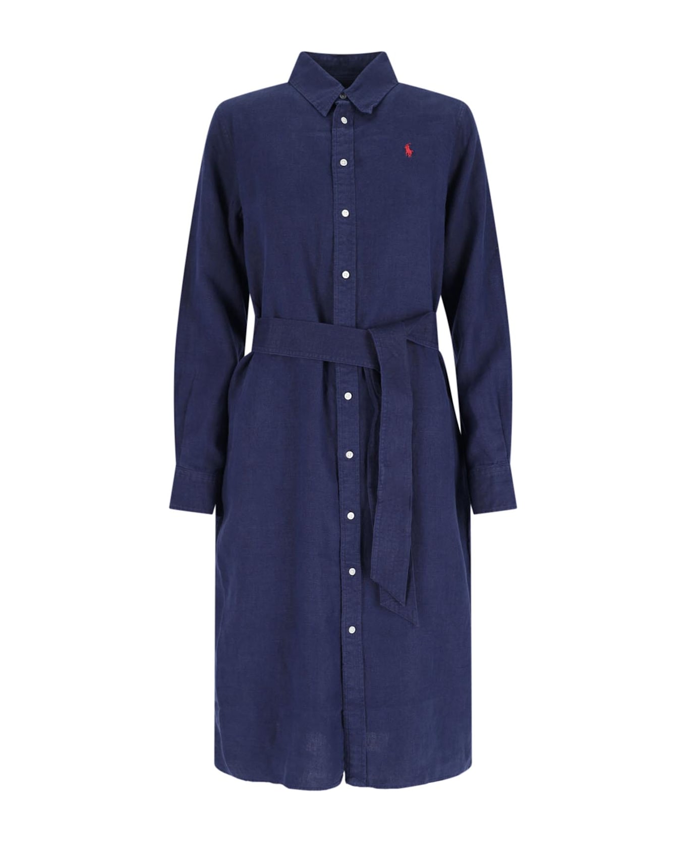 Polo Ralph Lauren Chemisier Midi Dress - Blue