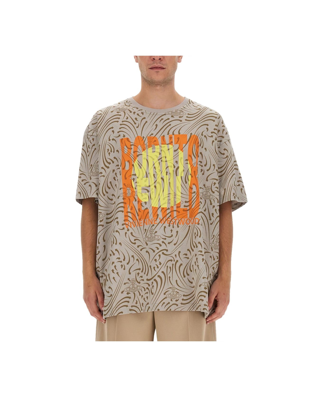 Vivienne Westwood "born To Rewild" T-shirt - GREY