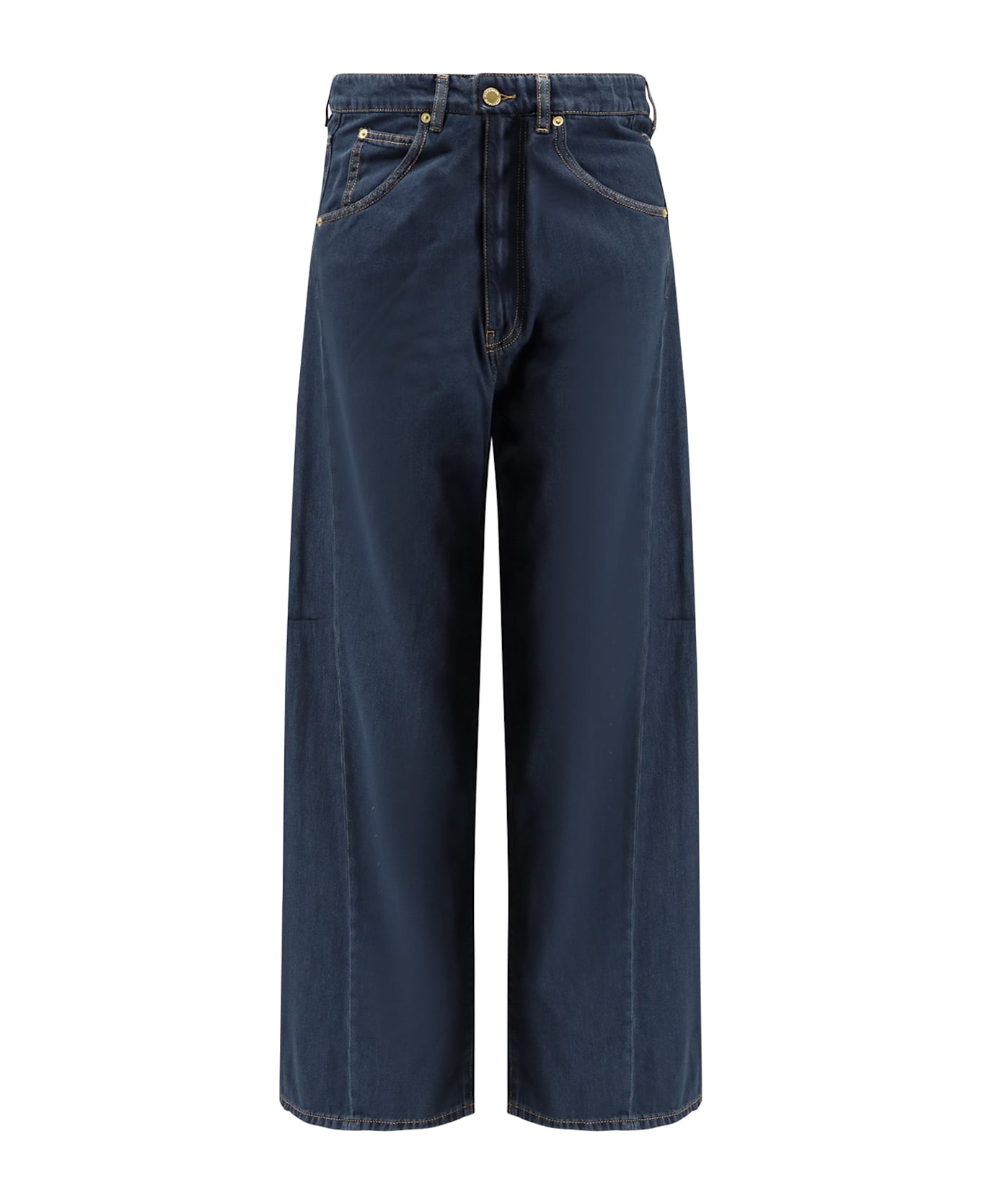 DARKPARK Ines Fold Over Jeans - DEEP BLUE