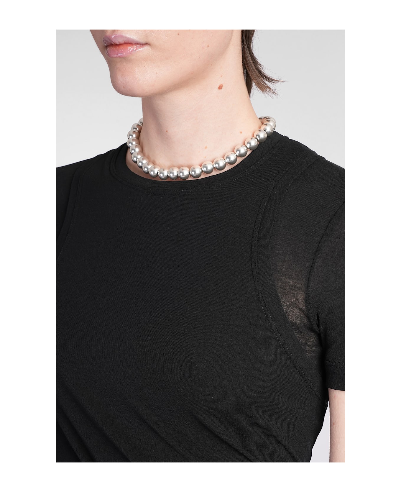 Jil Sander Top Cn Ls Topwear In Black Cotton - black