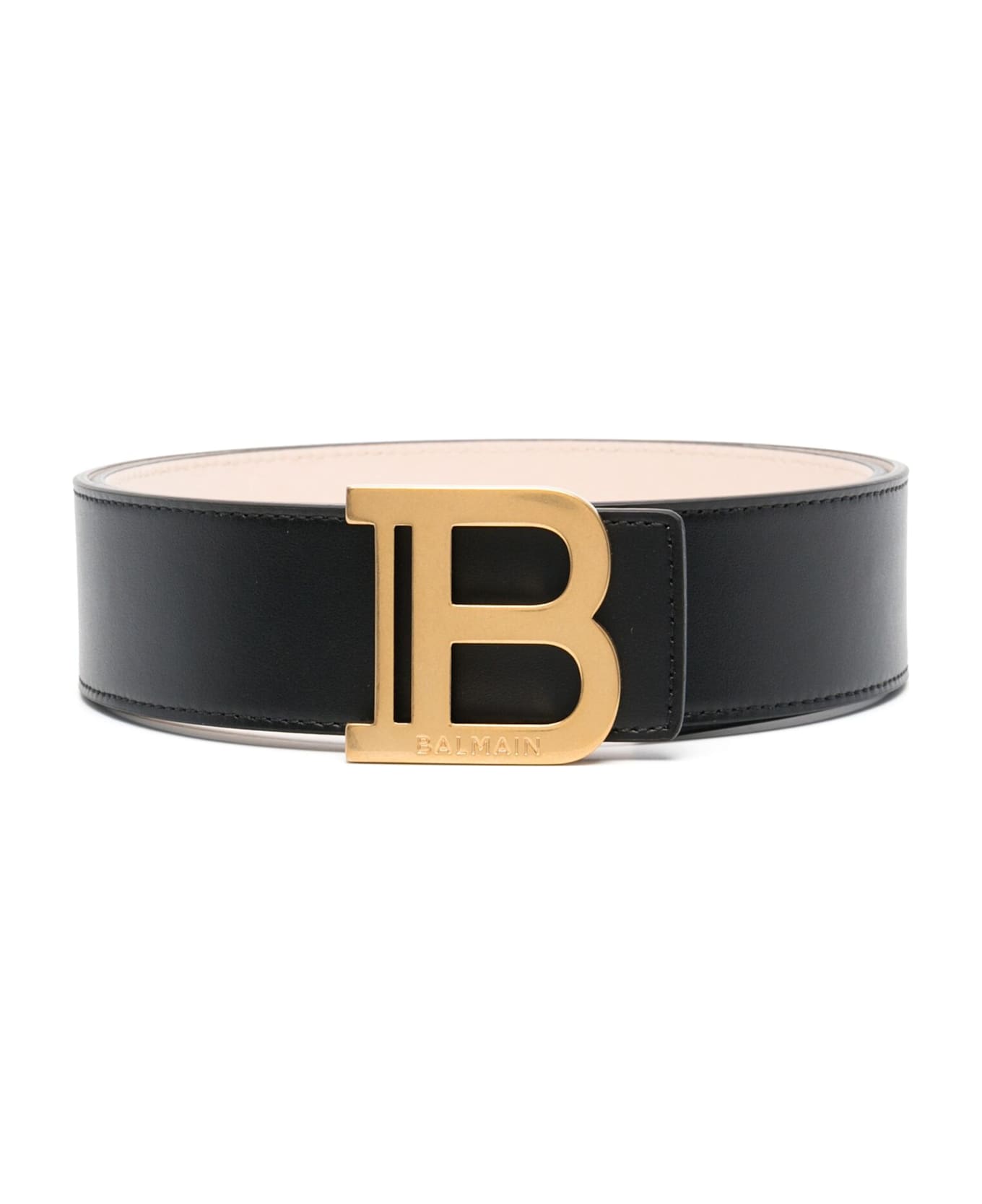 Balmain B-belt 4cm-calfskin - Pa Black