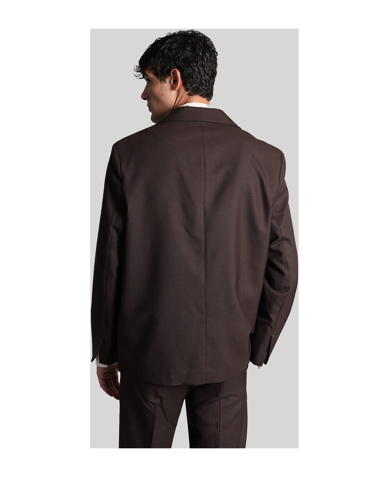 Séfr Seydou Blazer In Brown Wool - brown