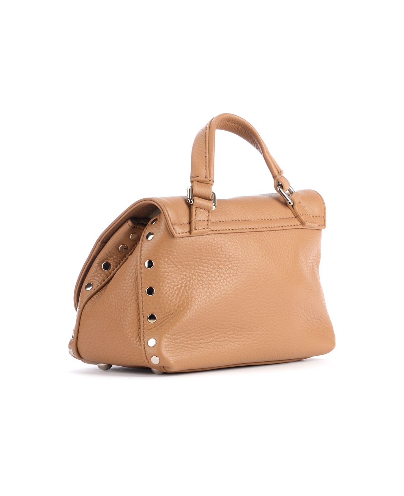 Zanellato Postina Daily Baby Bag In Cappuccino-colored Grained Leather - Cappuccino