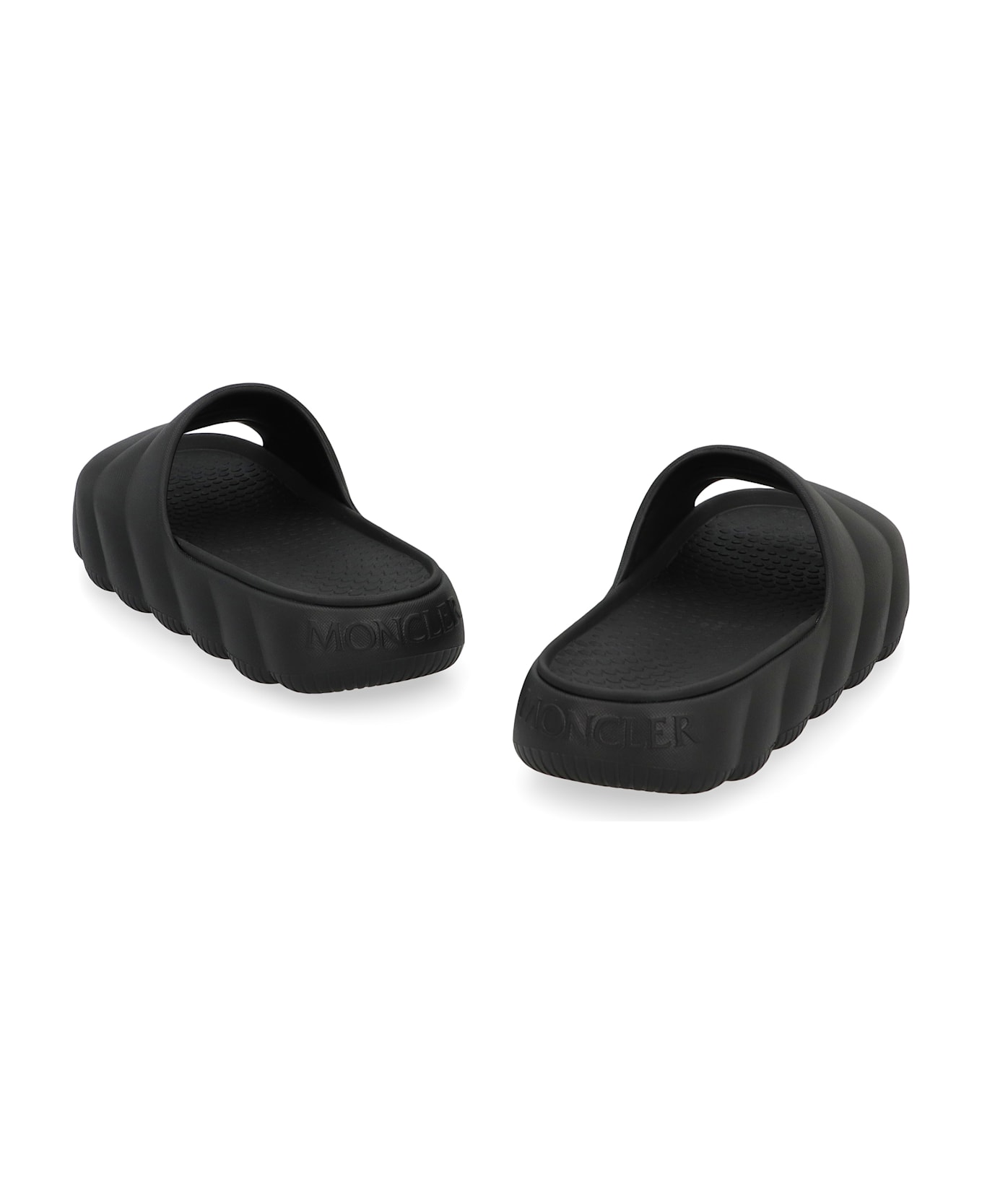 Moncler Lilo Rubber Slides - black