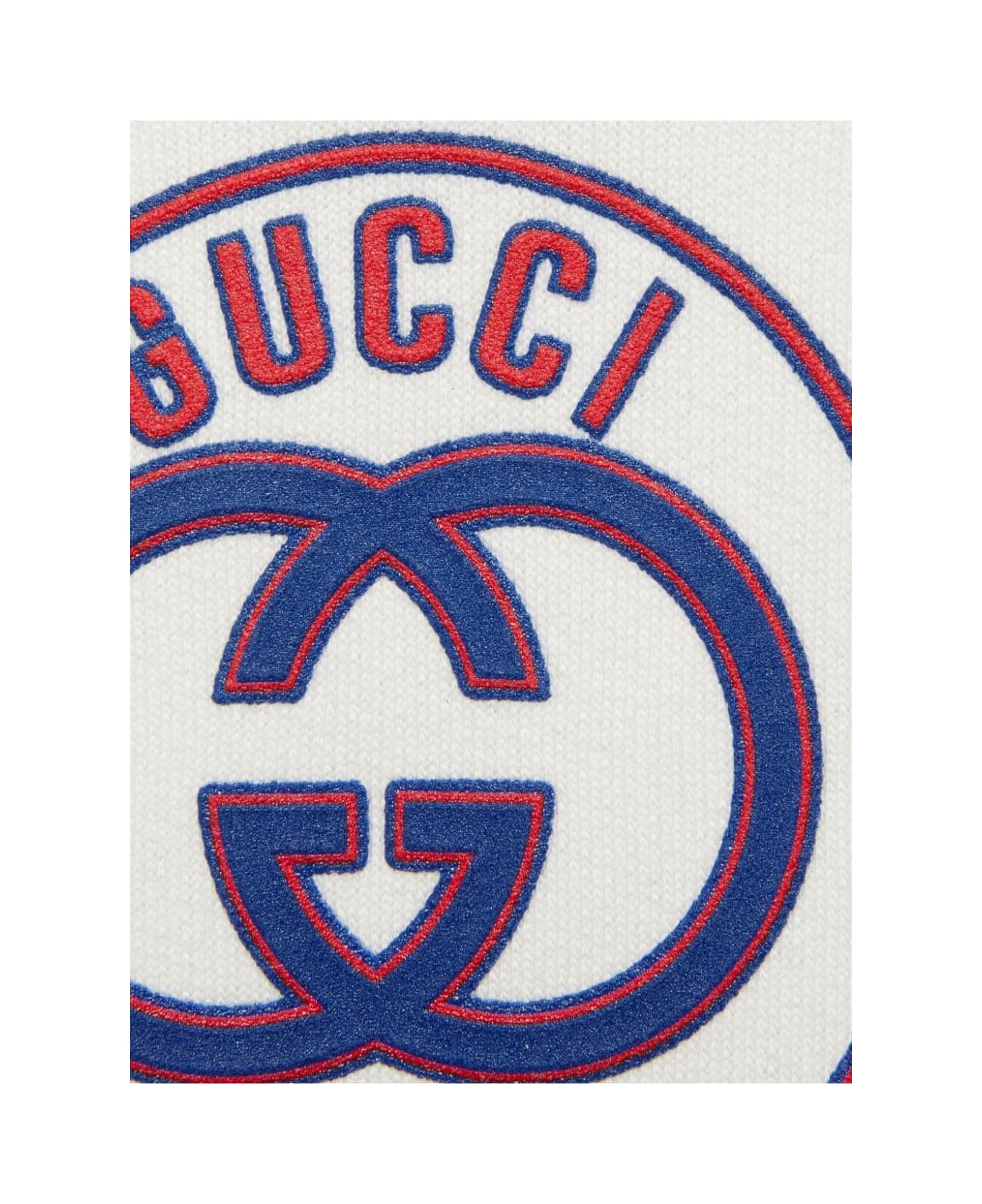 Gucci Sweatshirt Felted Cotton Jersey - New White Avio Mc ニットウェア＆スウェットシャツ