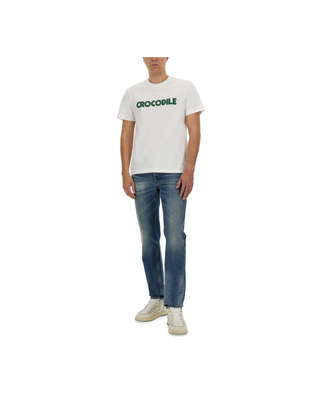 Lacoste "crocodile" T-shirt - WHITE シャツ