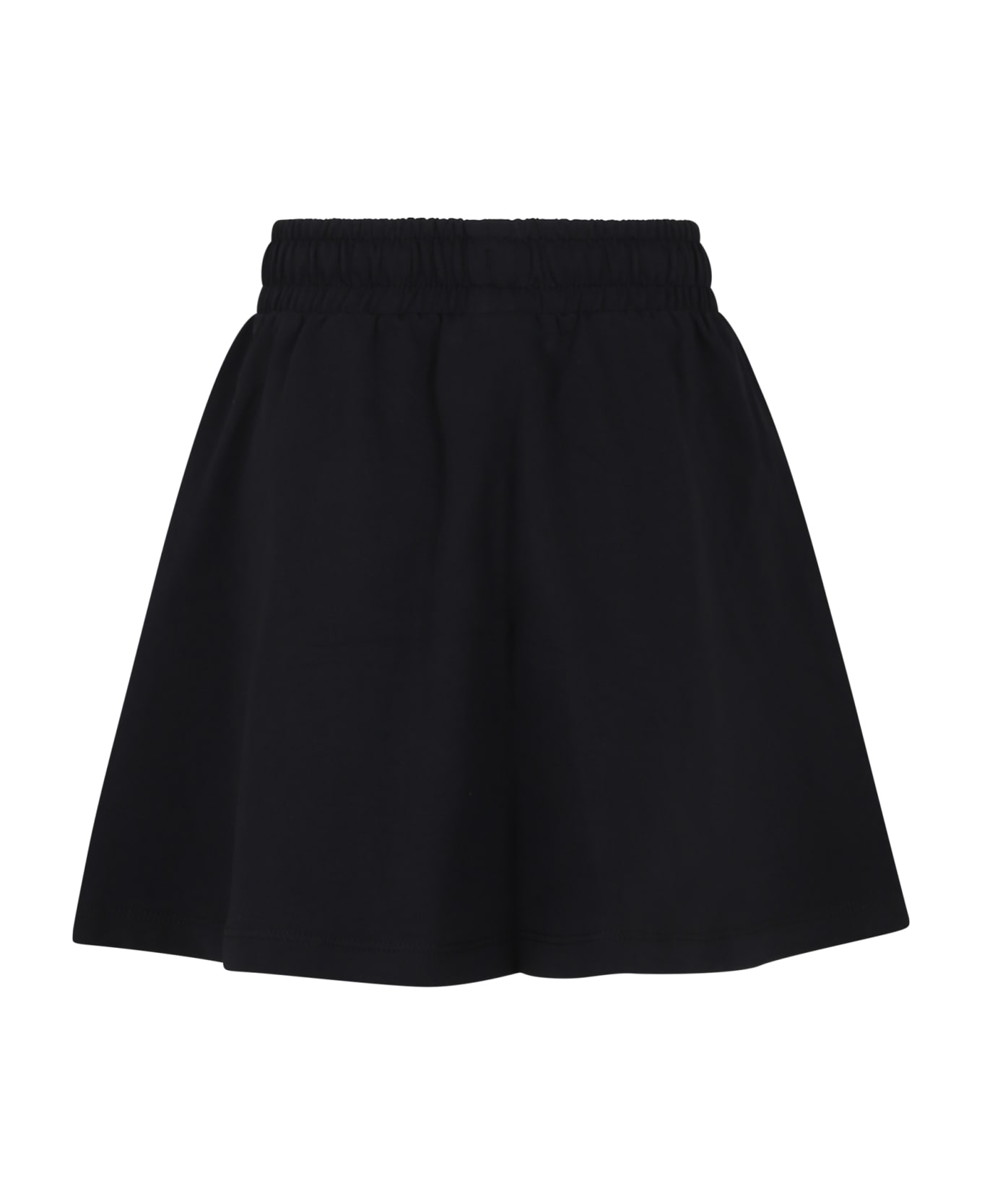 Moschino Black Skirt For Girl With Teddy Bear And Logo - Black ボトムス