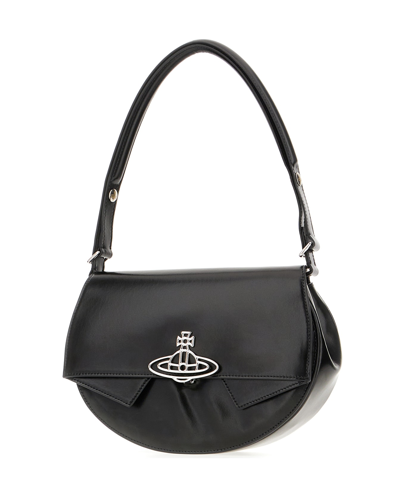 Vivienne Westwood Black Leather Shoulder Bag - BLACK