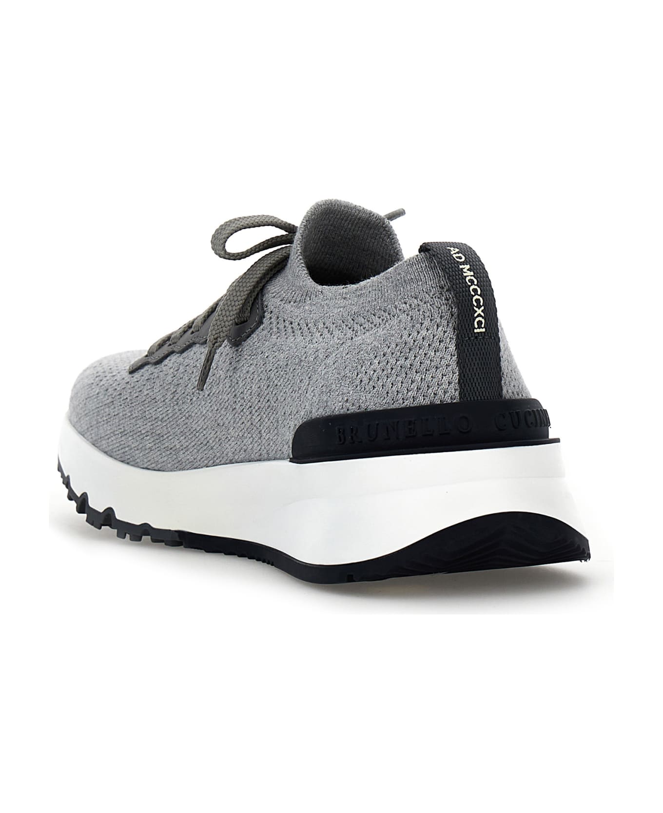 Brunello Cucinelli Knitted Sneakers - Gray