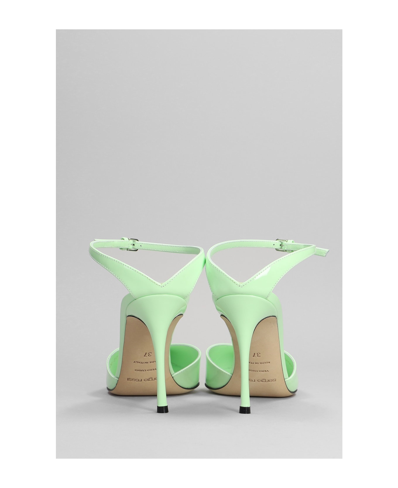 Sergio Rossi Pumps In Green Patent Leather - green