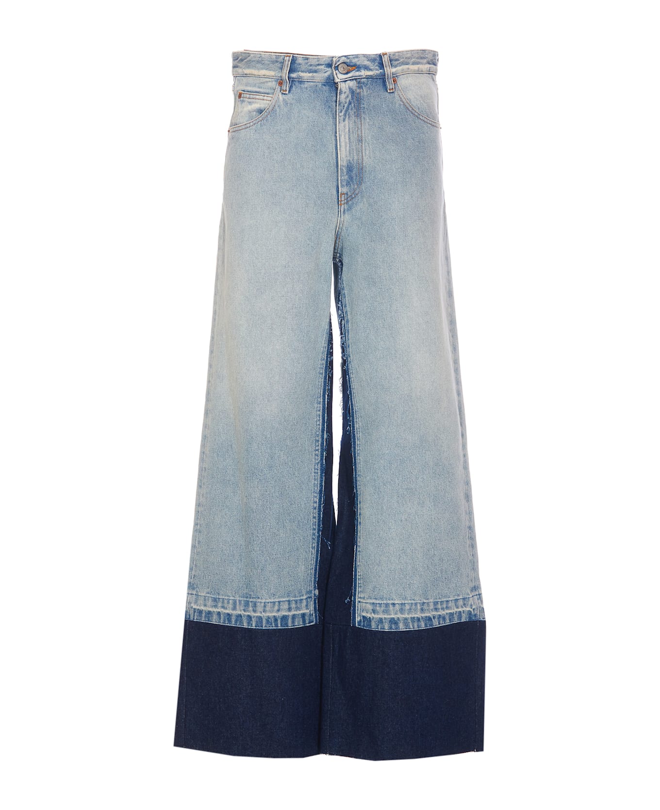 MM6 Maison Margiela Patch Jeans - Blue