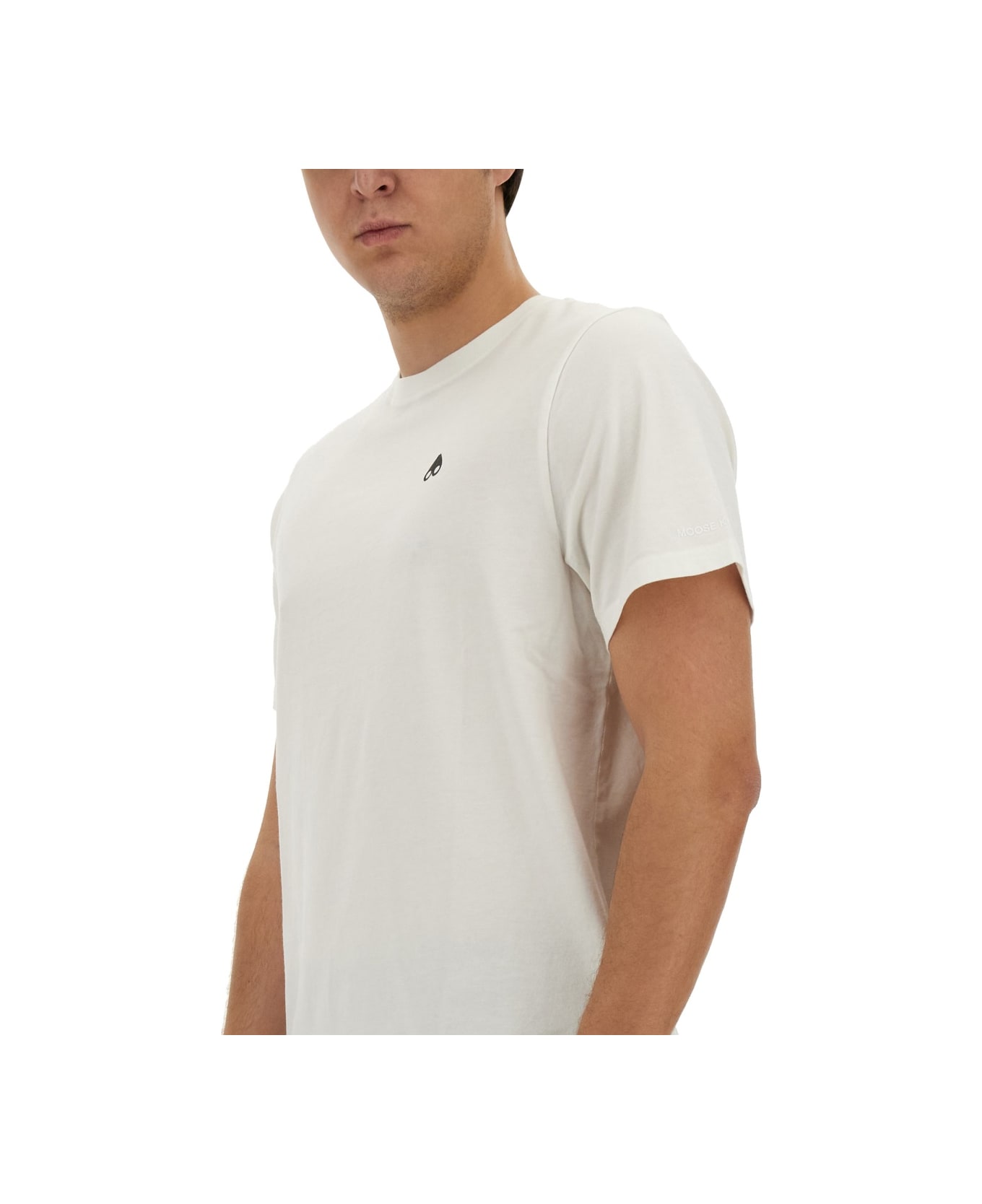 Moose Knuckles T-shirt With Logo - WHITE