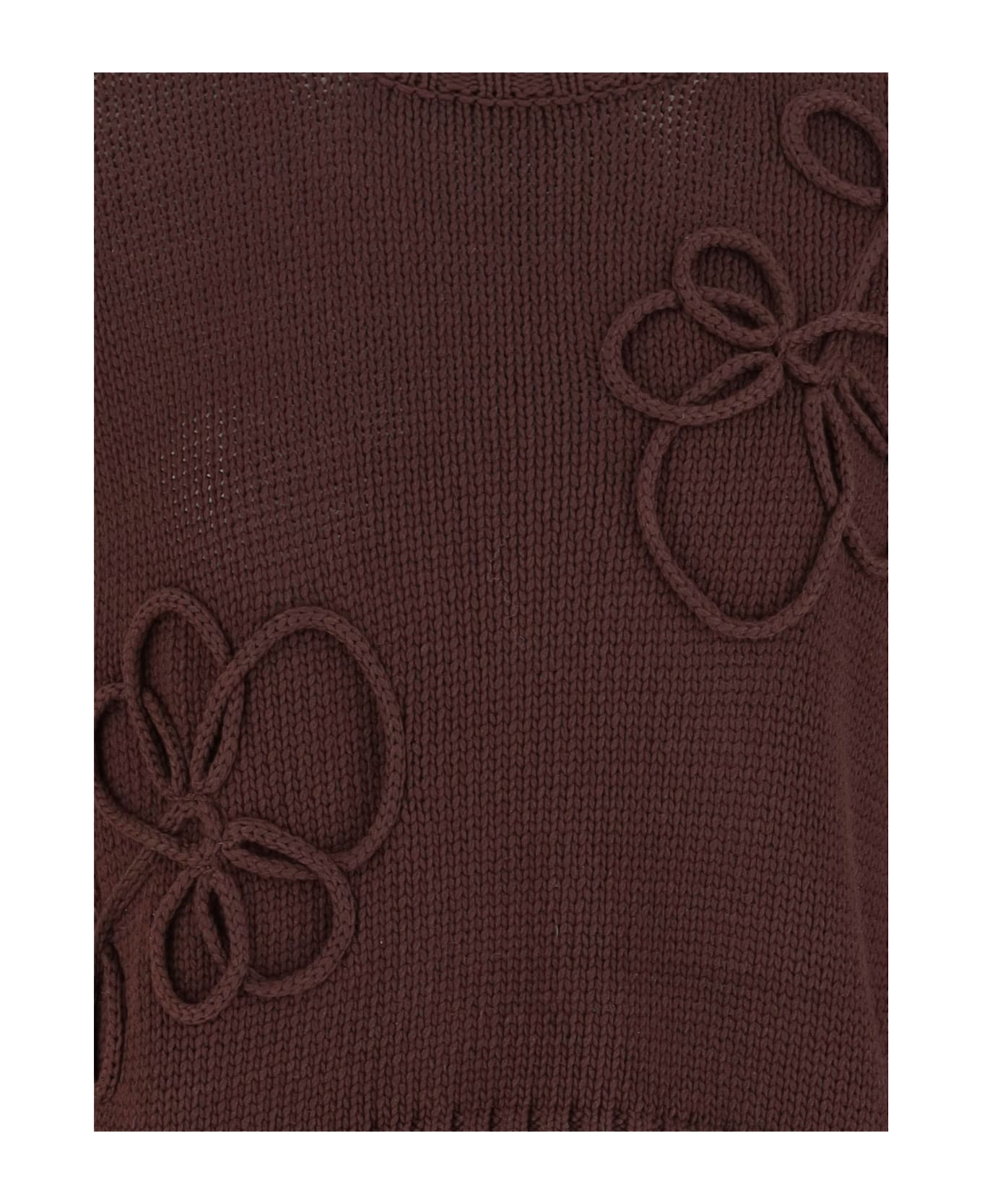 Bruno Manetti Cotton Blend Pullover With Embroidery - Brown