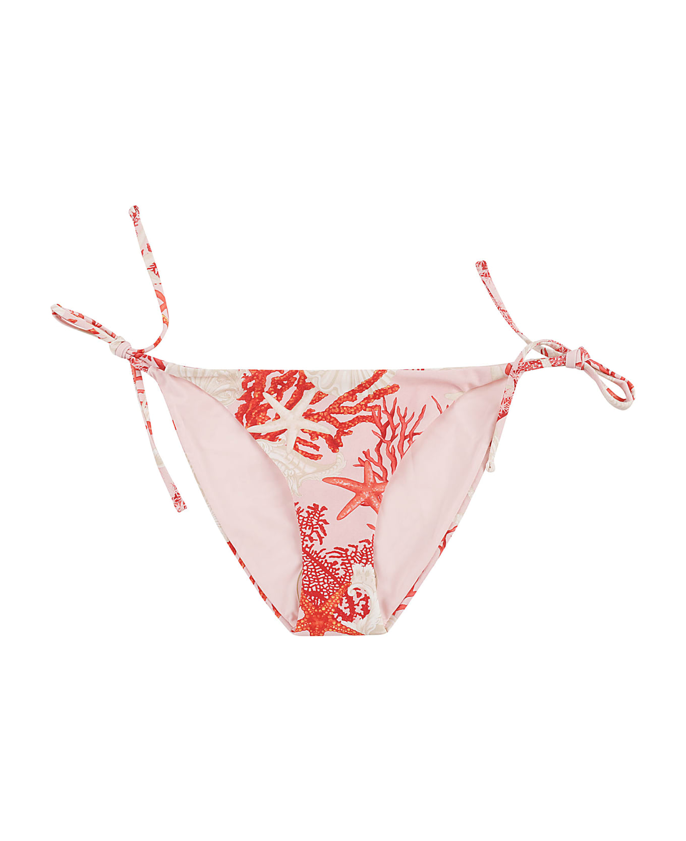 Versace Tropical Print One-piece Swim Bikini - Dusty Rose Coral Bone