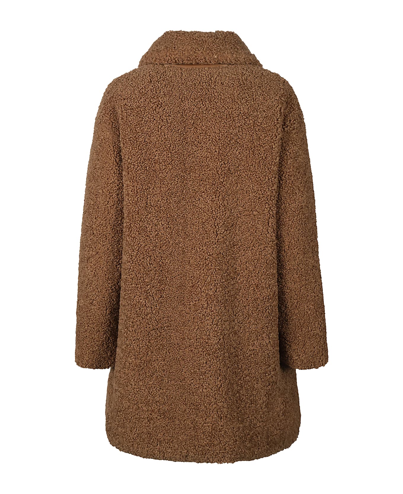 Aspesi 5 Button Knitted Coat - Camel