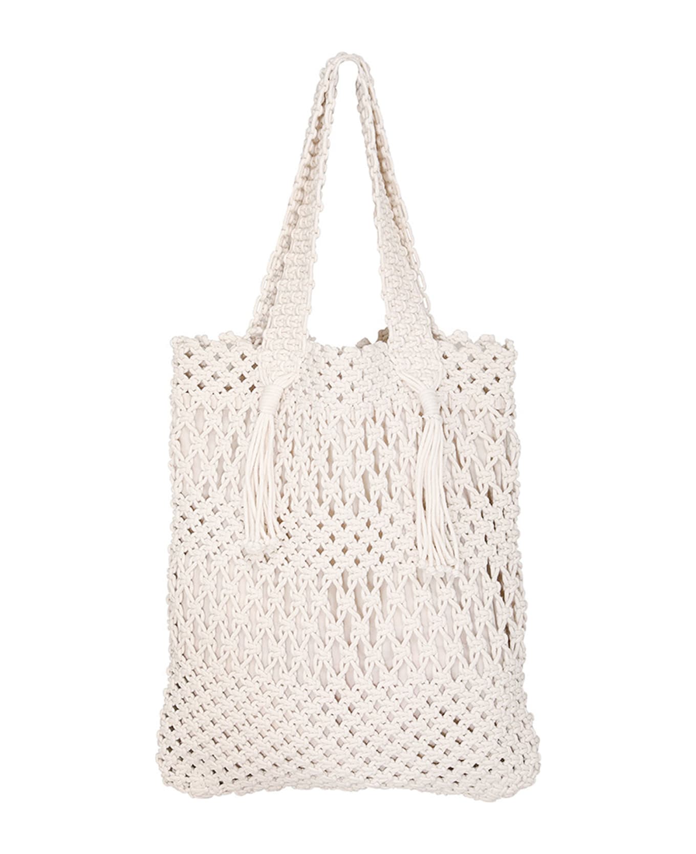 Zimmermann Ivory Crochet Shopping Bag - Beige
