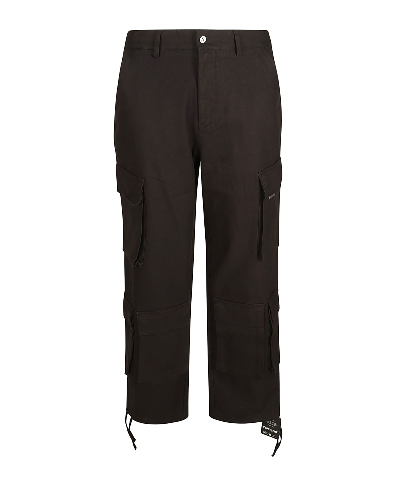 REPRESENT Baggy Cargo Trousers - Black ボトムス