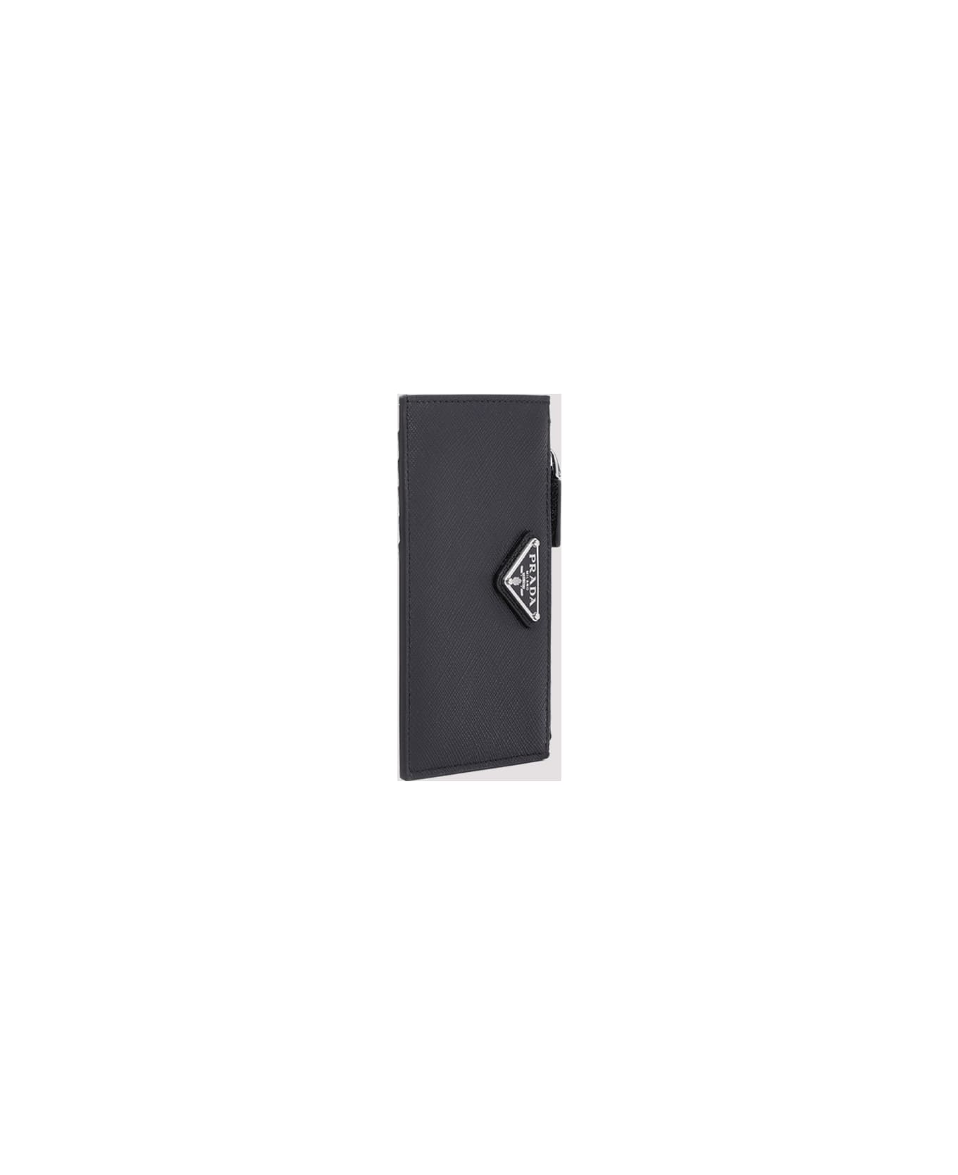 Prada Calf Leather Credit Card Case - Nero