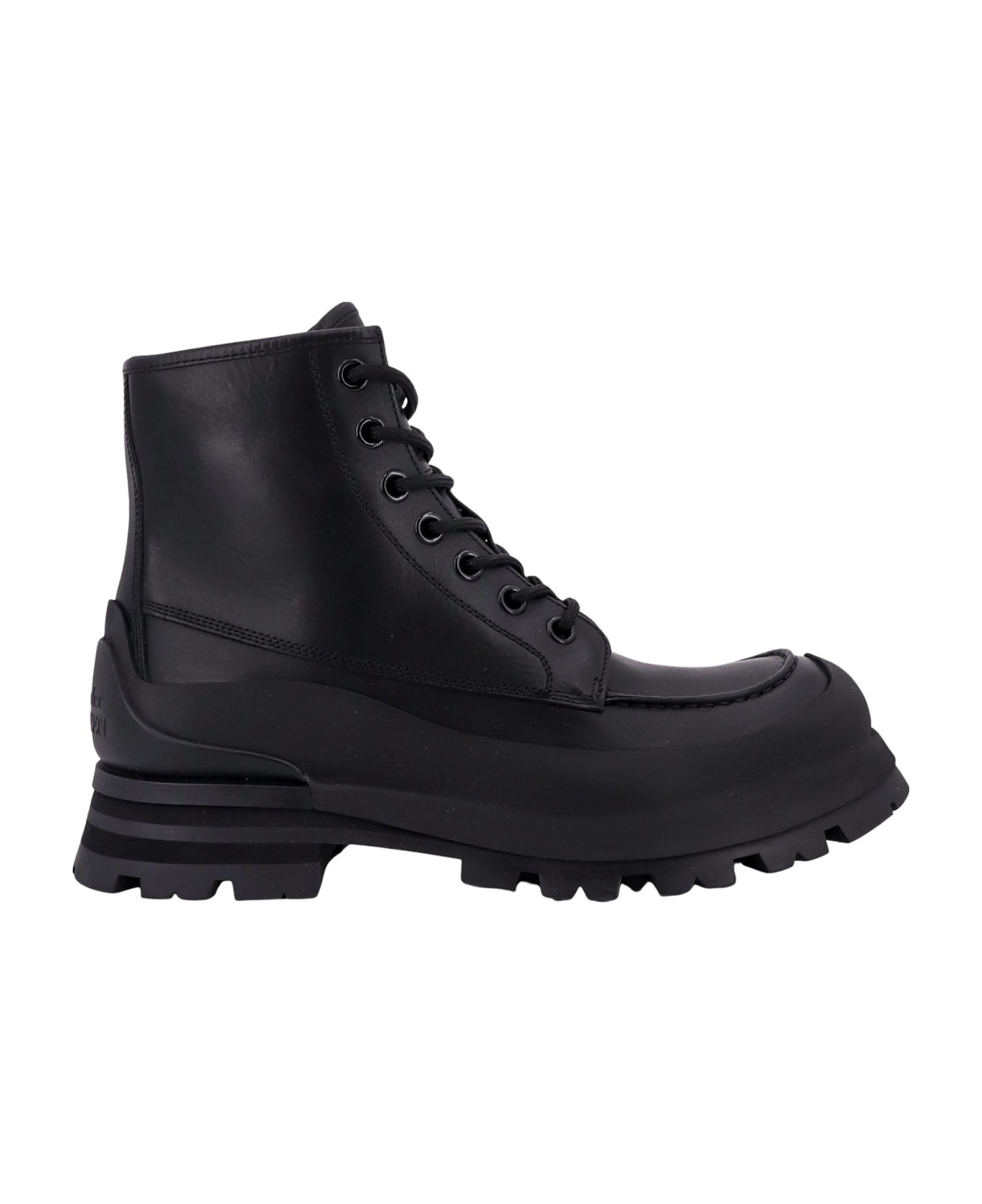 Alexander McQueen Wander Lace Up Boot - Black Black ブーツ