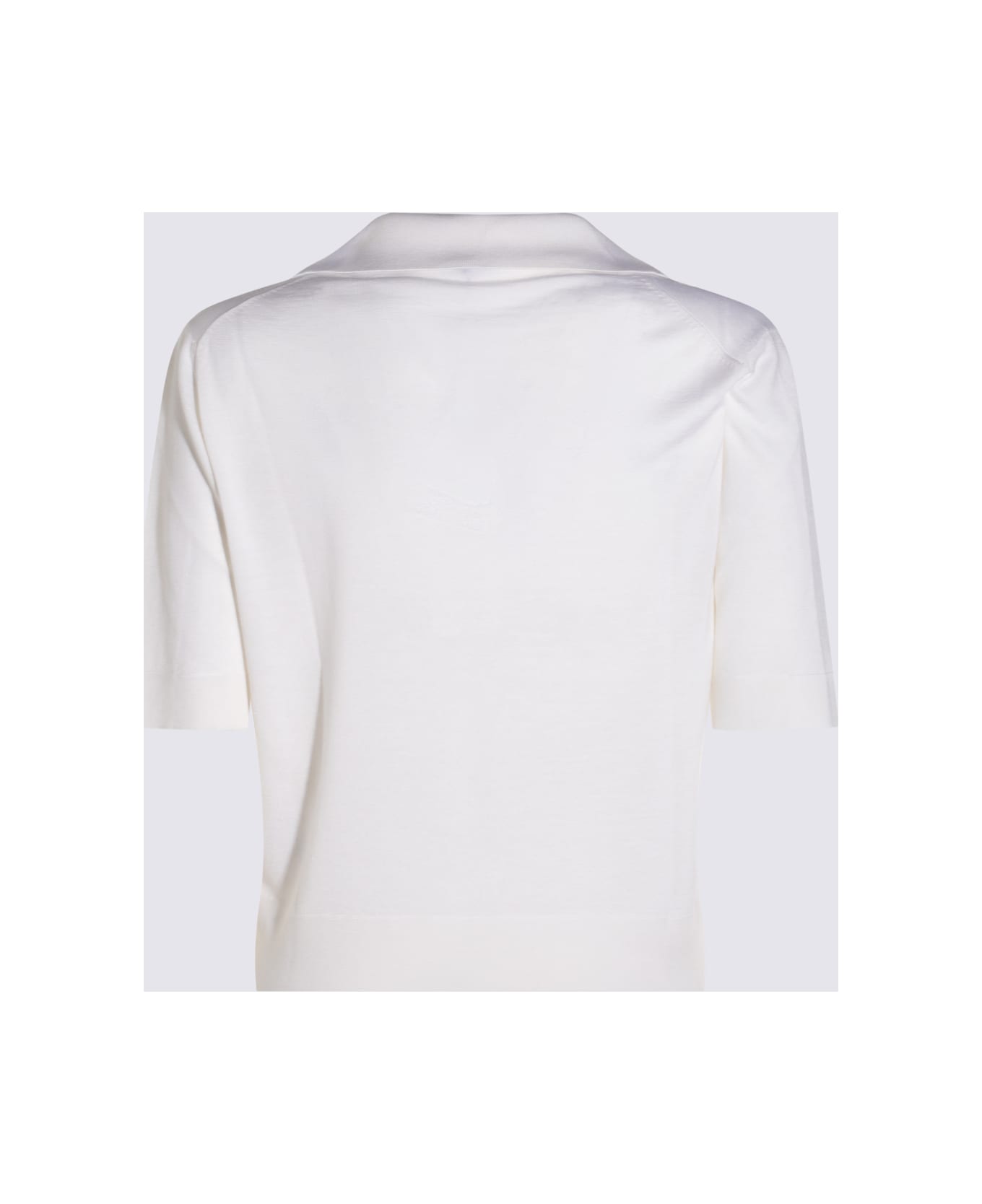 Malo White Wool Polo Shirt