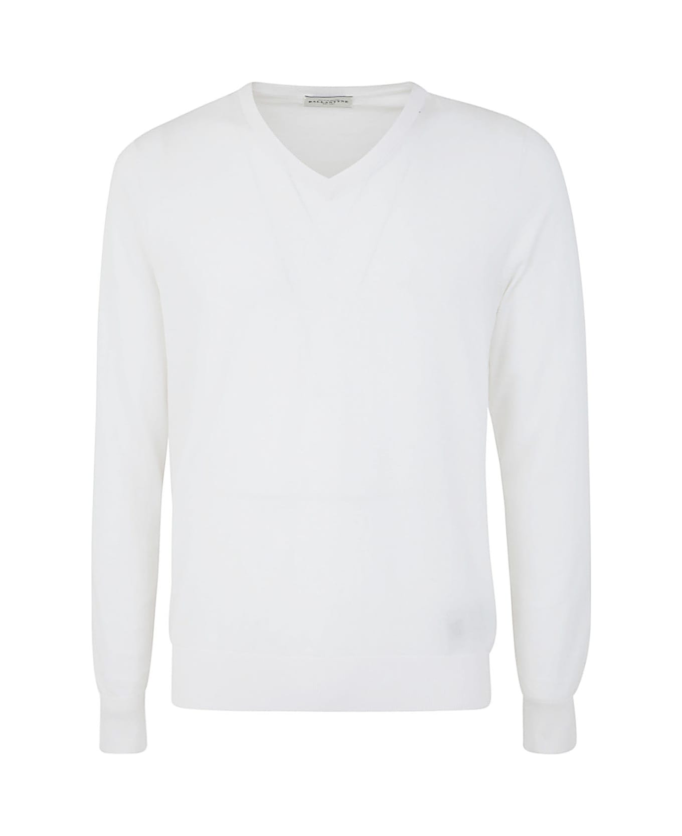 Ballantyne V Neck Pullover - Optical White