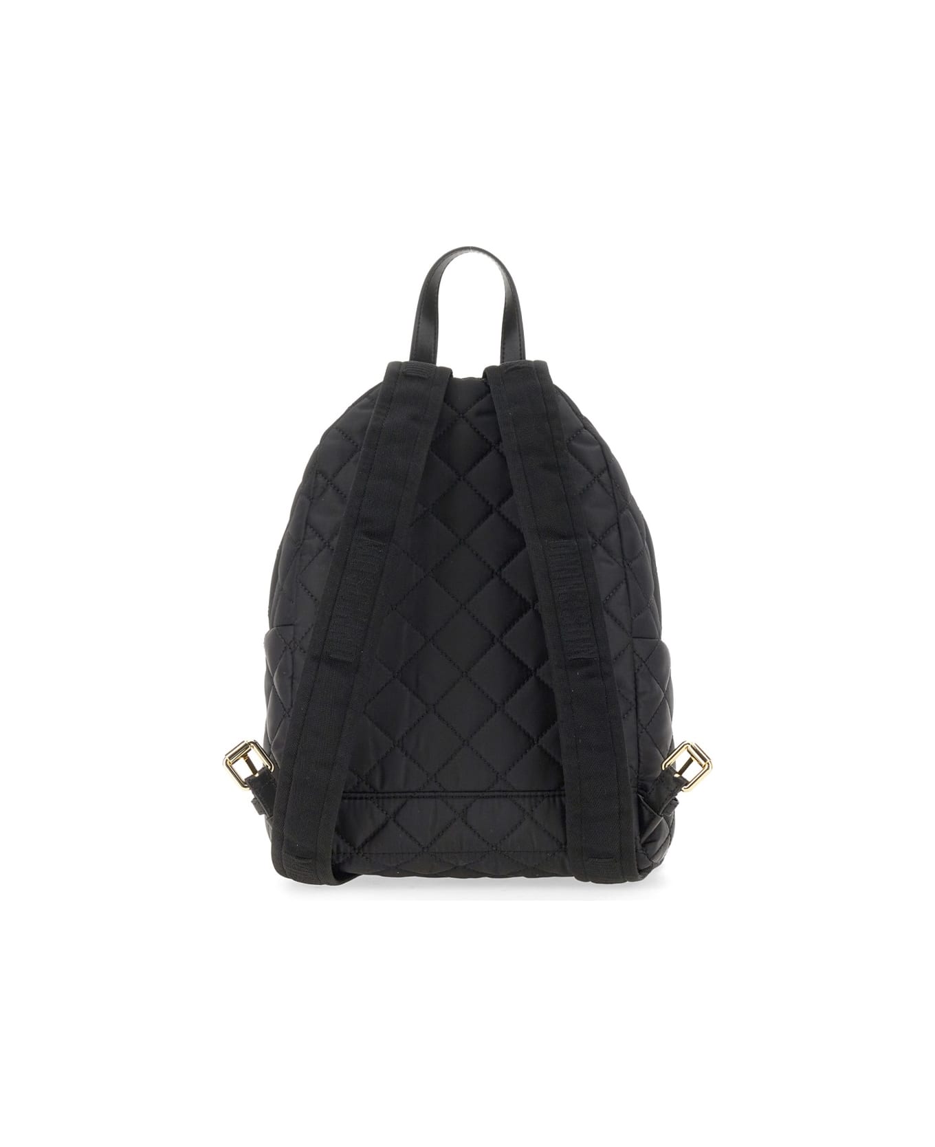 Moschino Quilted Nylon Backpack - BLACK