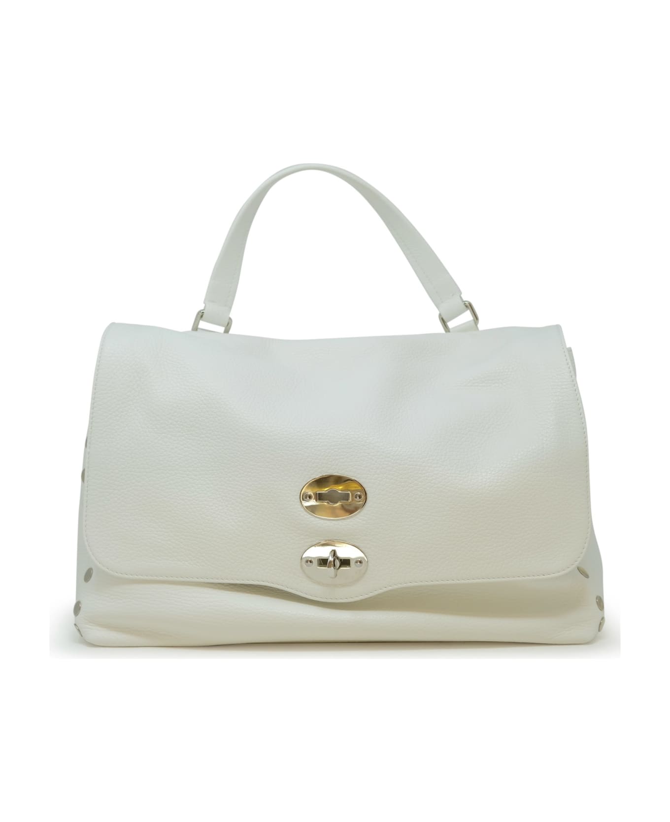 Zanellato 068010-0050000-z1190 White Leather Postina Daily Giorno M Handbag - WHITE