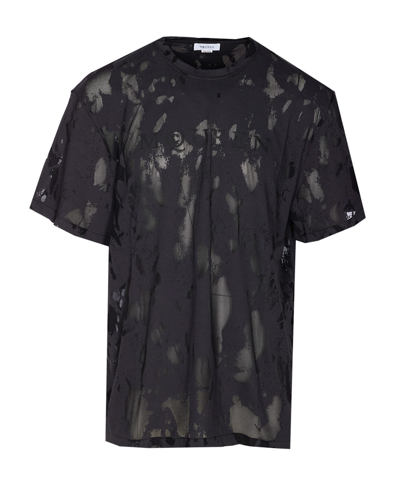 Alexander McQueen Devore
 Logo T-shirt - Black