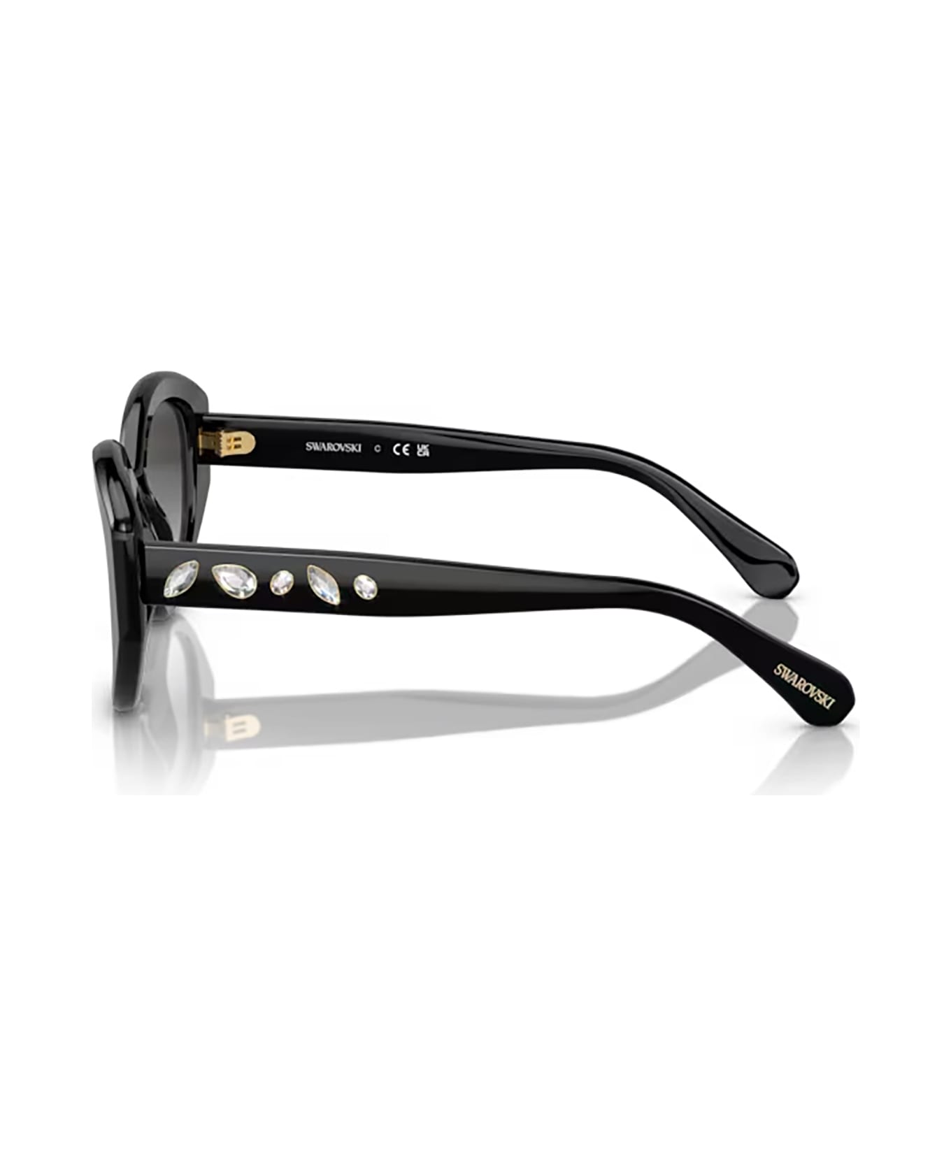 Swarovski Sk6005 Black Sunglasses - Black サングラス
