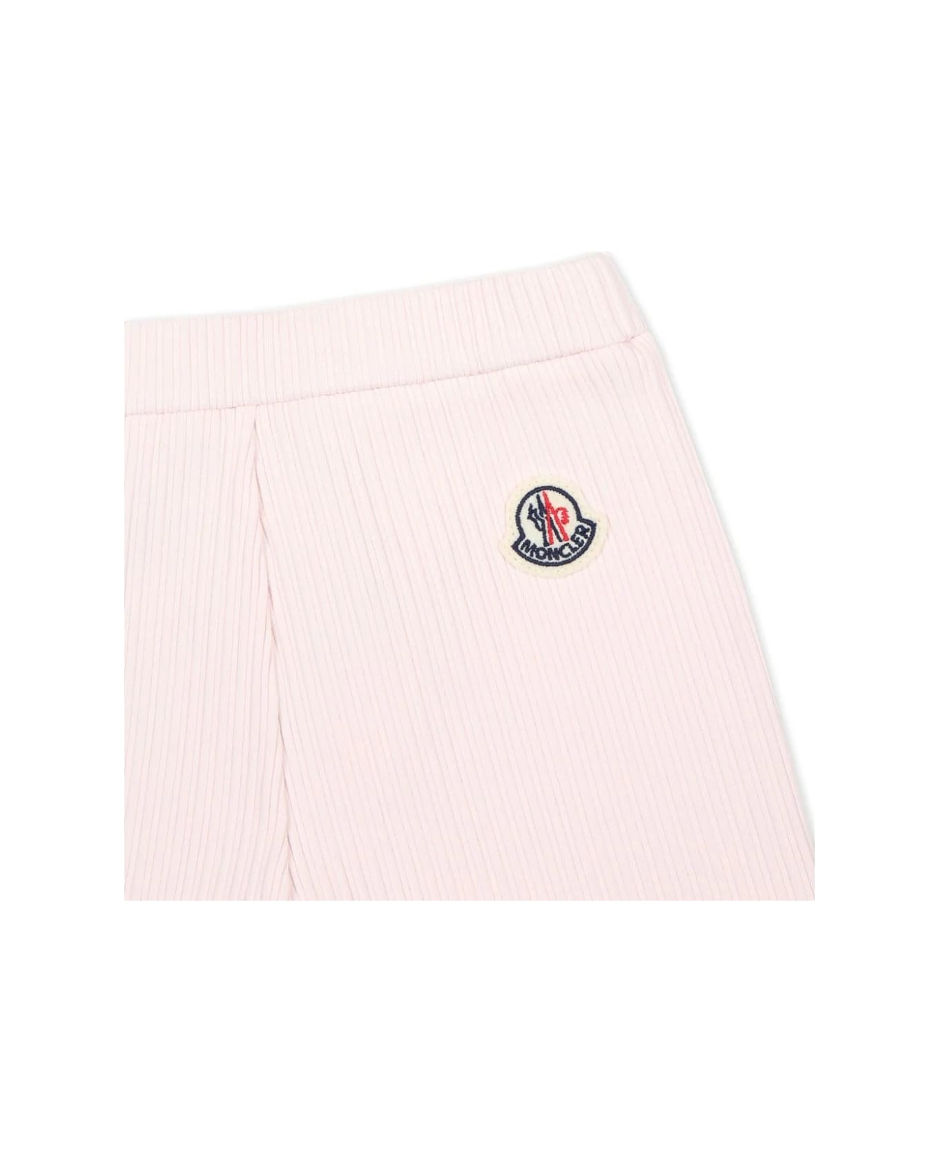 Moncler Pink Ribbed Knit Shorts - Pink