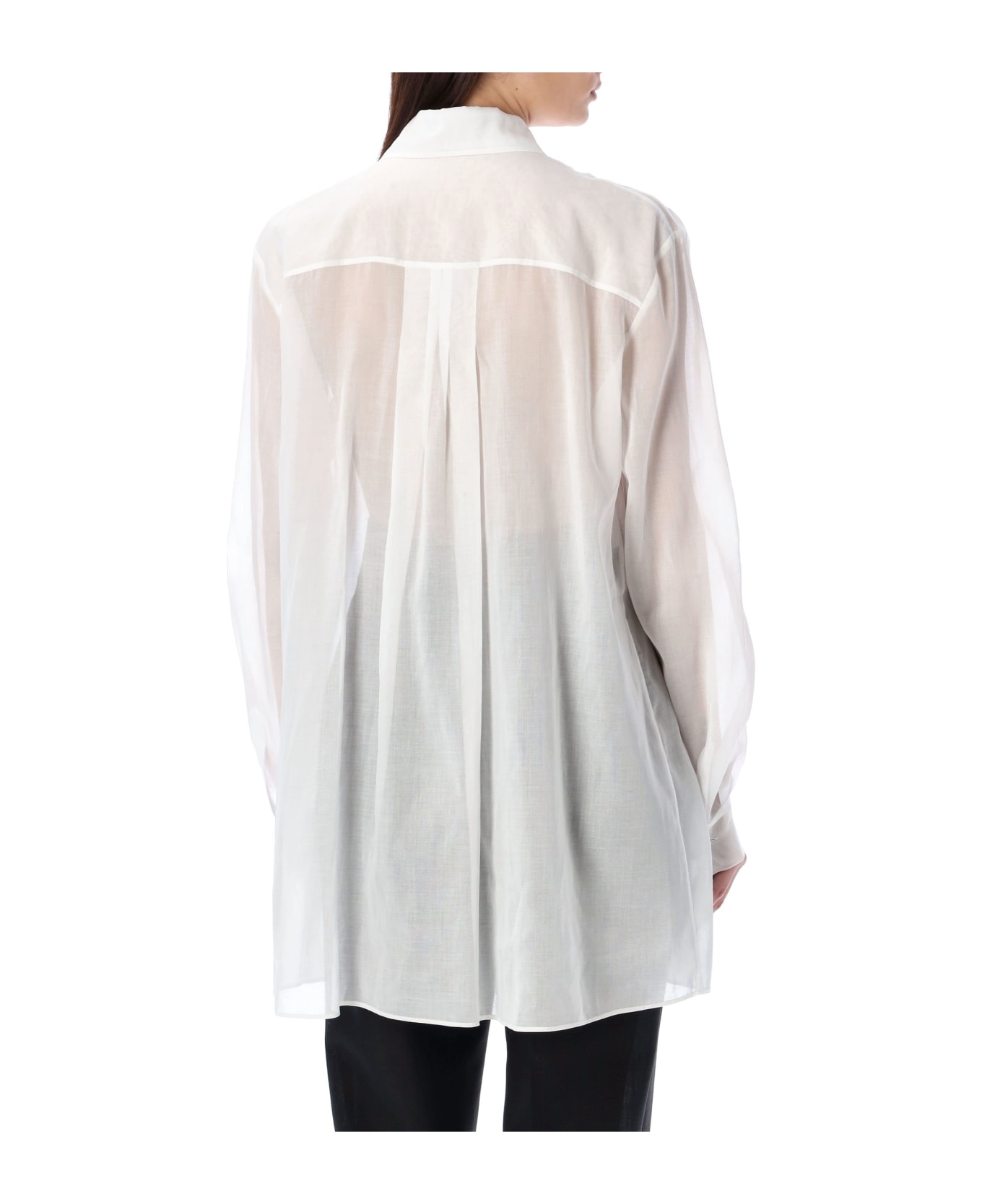 Alberta Ferretti Organza Shirt - WHITE ブラウス