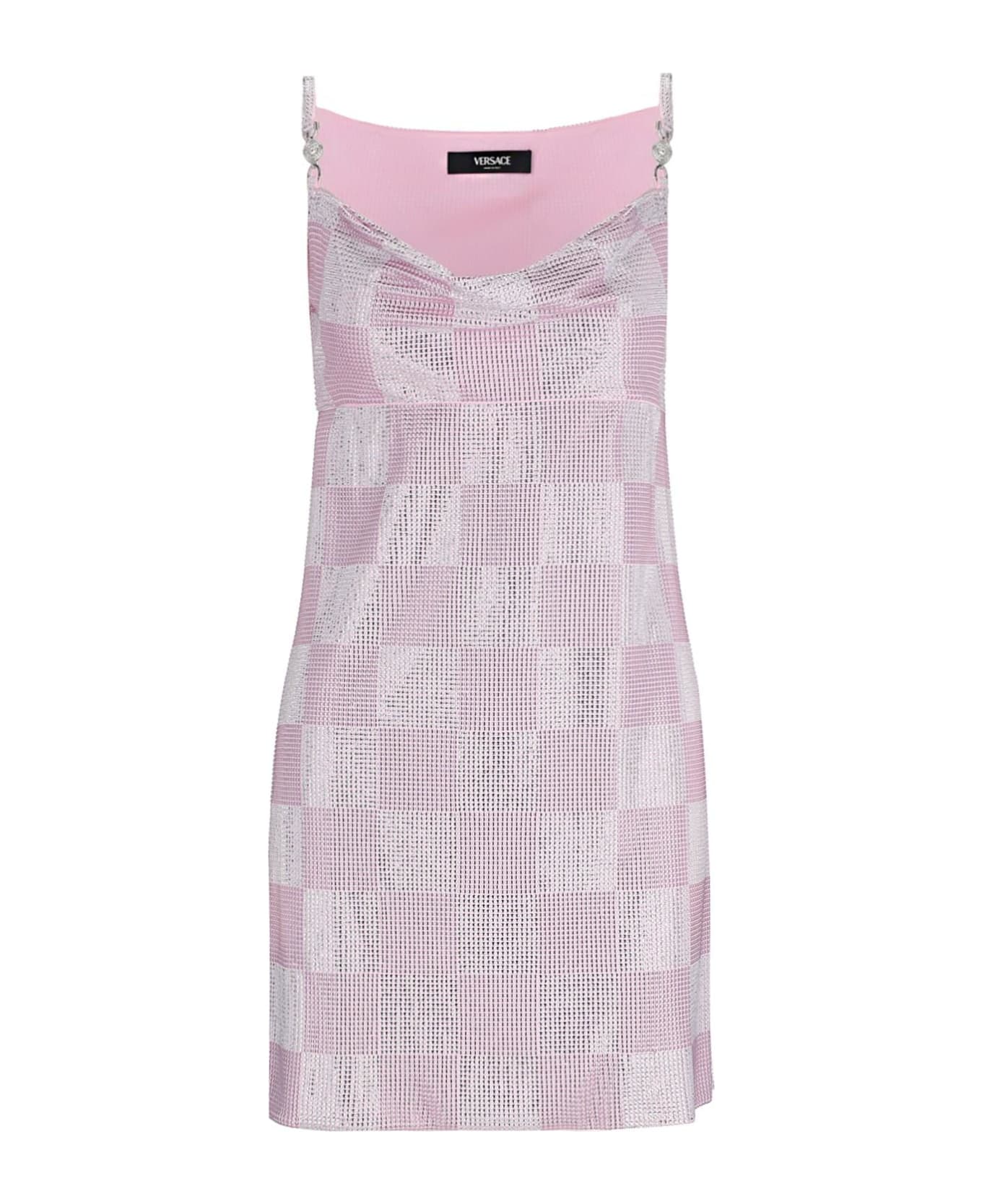 Versace Check Mini Dress - Rosa