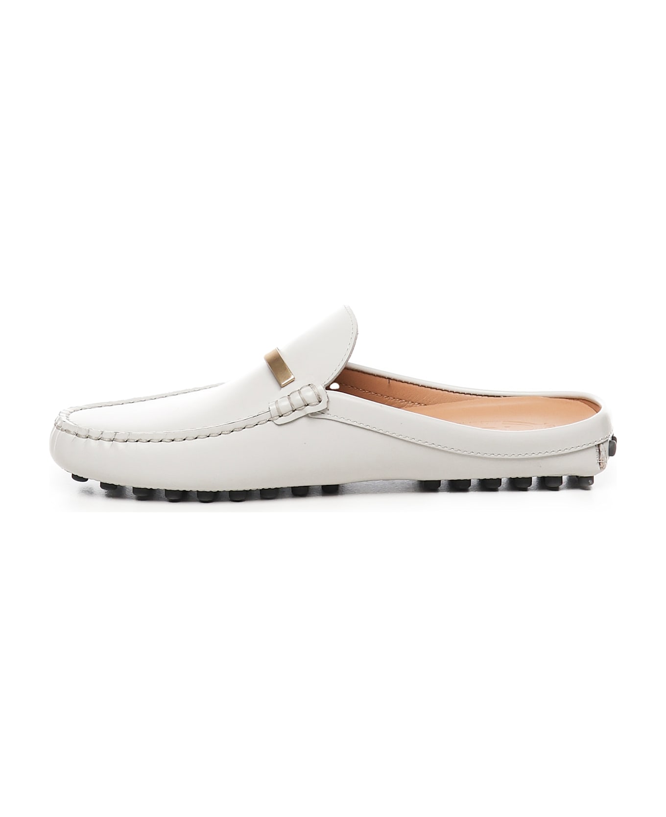 Tod
s Rubber Sabot In Leather - White