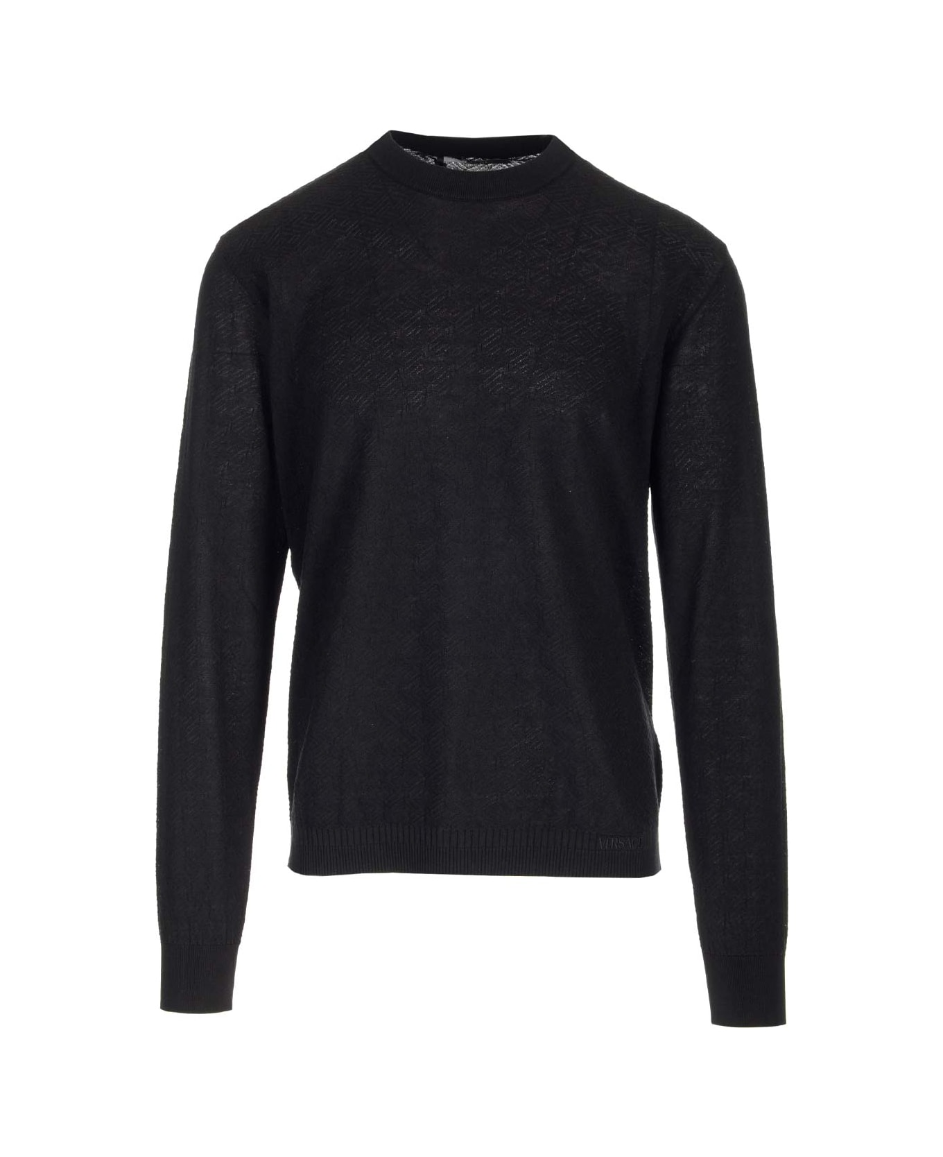 Versace Black 'la Greca' Sweater - black