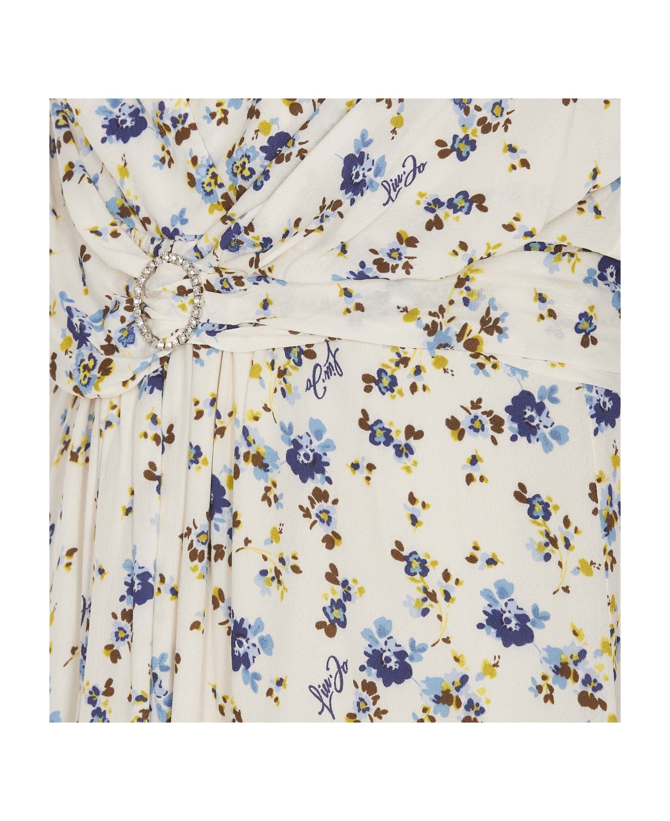 Liu-Jo Floral Print Dress - Bianco ワンピース＆ドレス