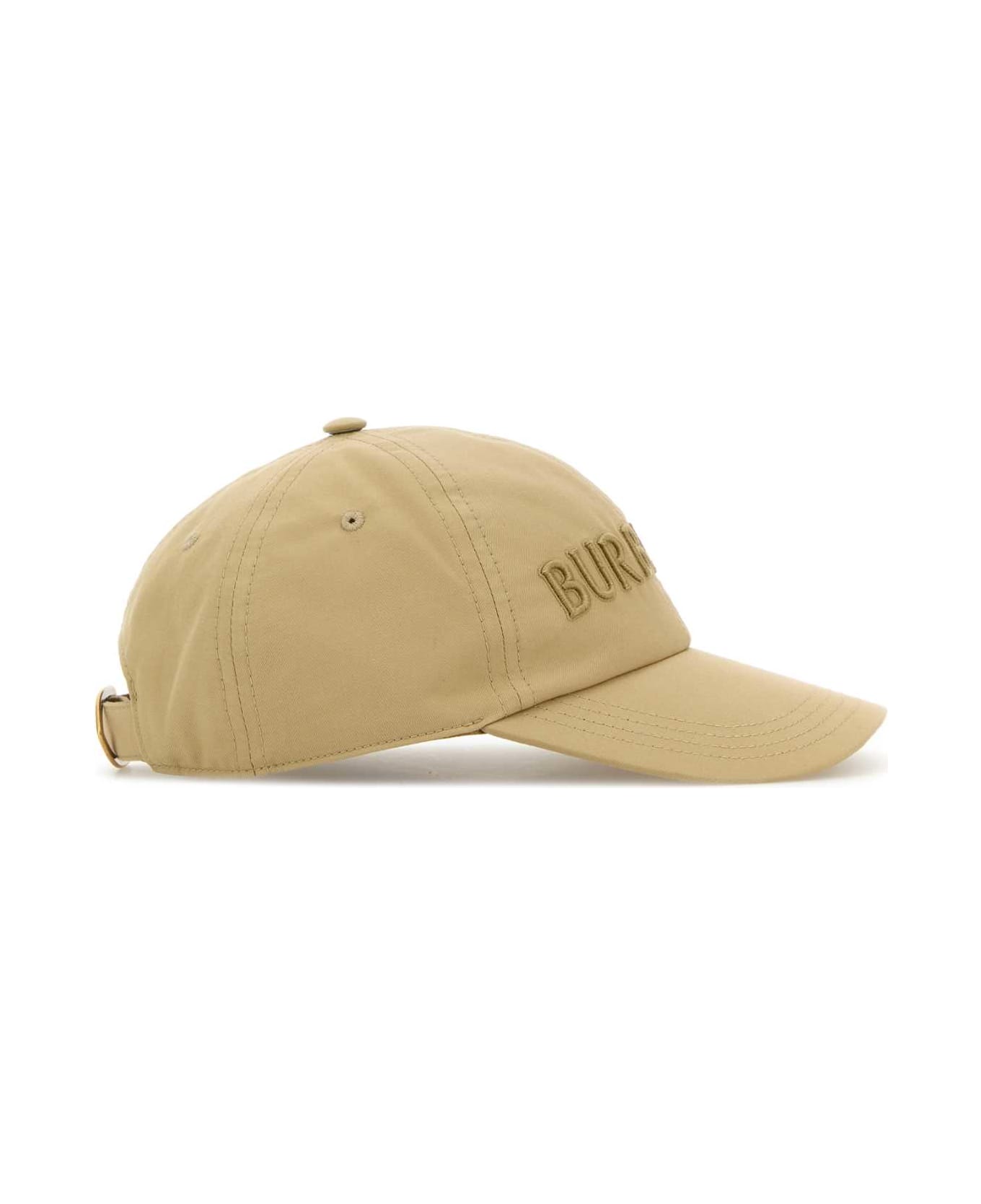 Burberry Beige Cotton Baseball Cap - FLAX